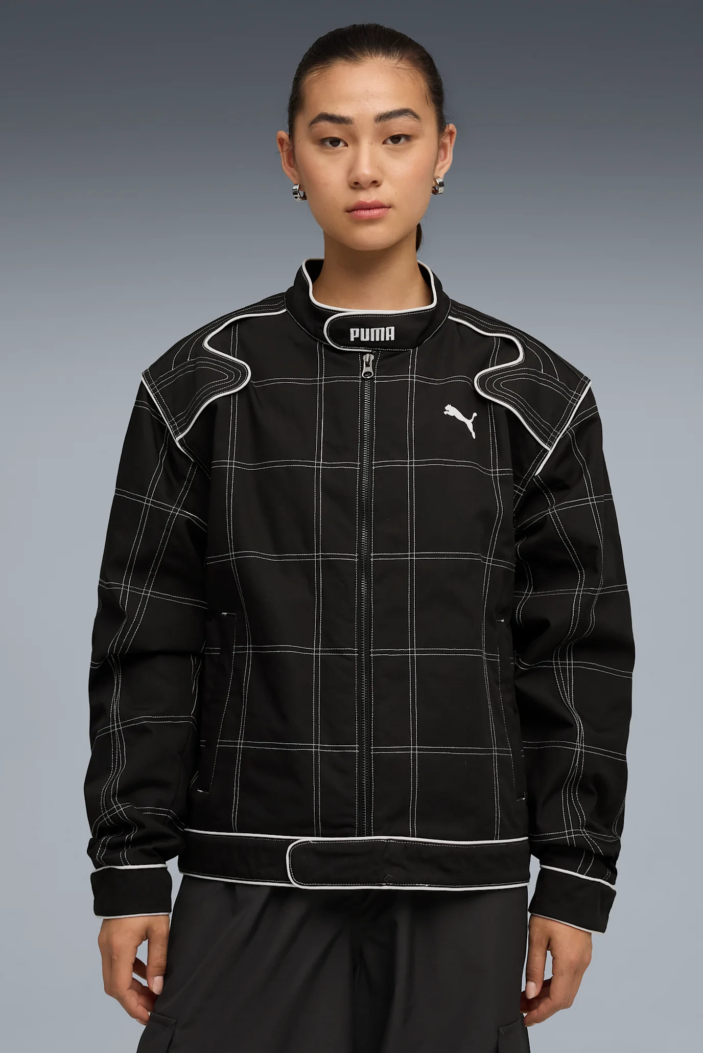 Чорна картата куртка FUTURE.PUMA.ARCHIVE Racer Jacket Unisex