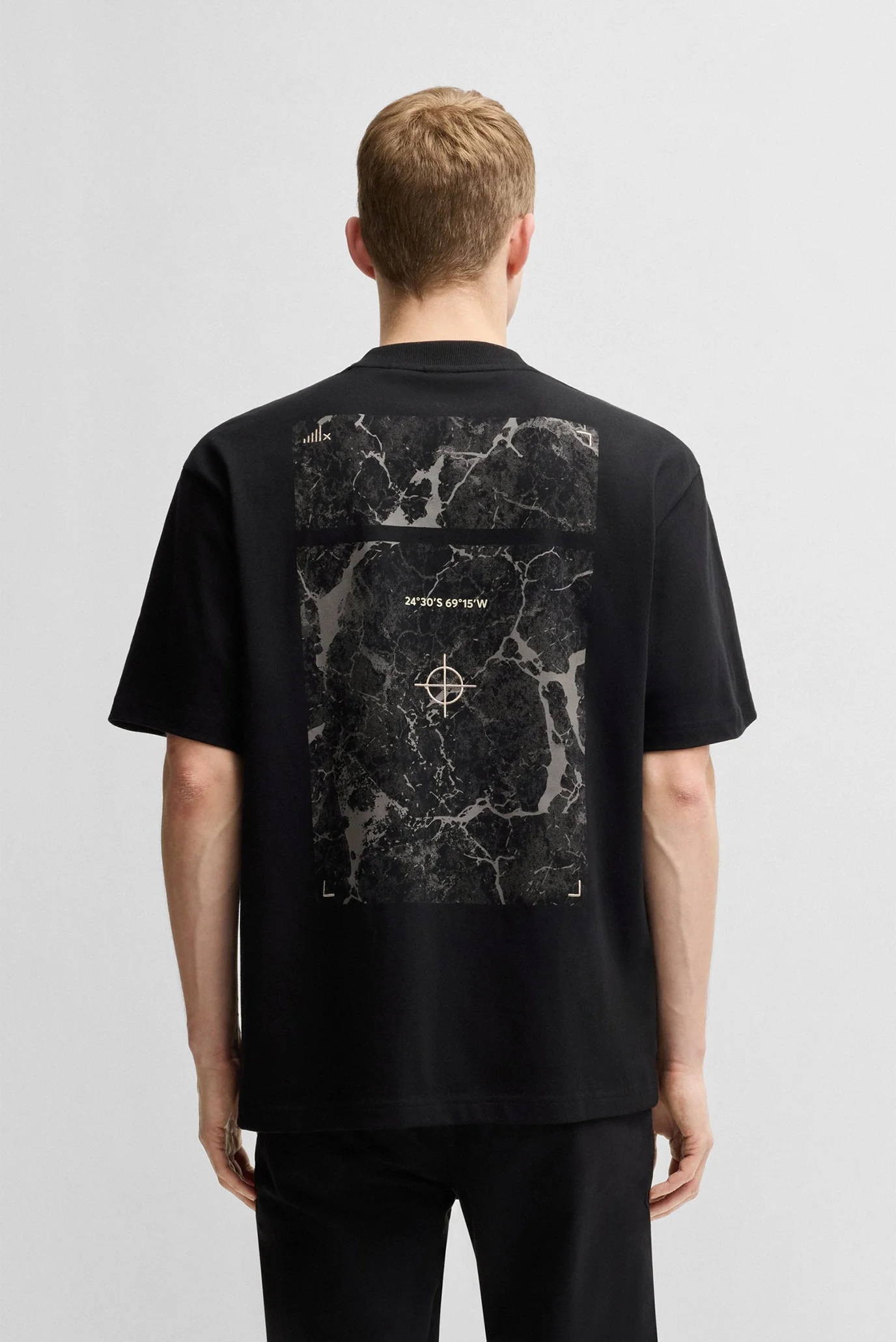 Мужская черная футболка Te_Nowhere BOSS Orange 50539188 — MD-Fashion