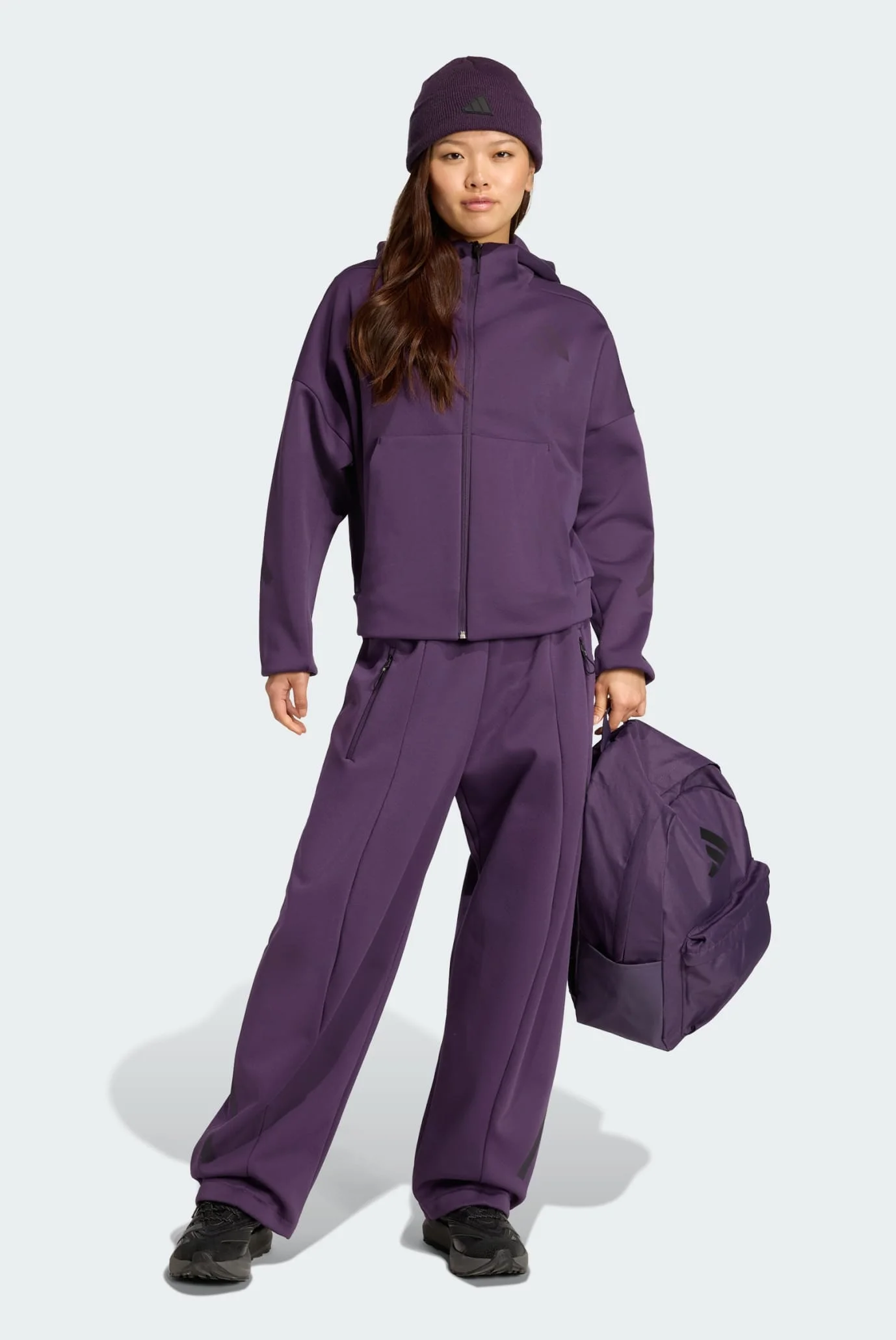 Жіноче фіолетове худі adidas Z.N.E. Full-Zip adidas KC4569 — MD