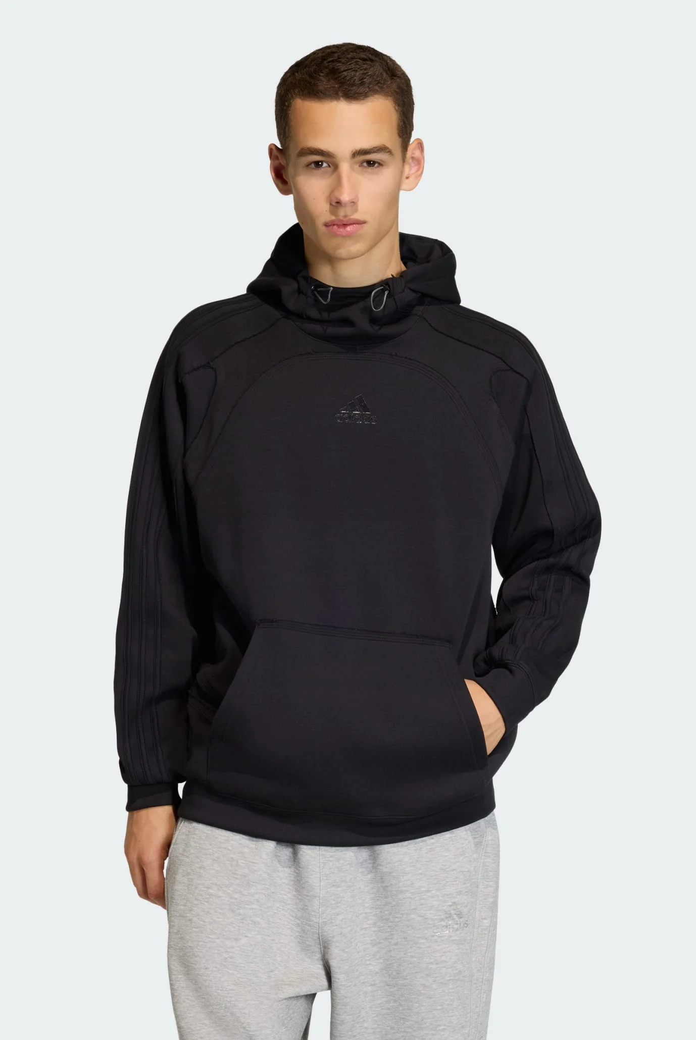 Мужское черное худи SPACER CUTLINE adidas KE0710 — MD-Fashion