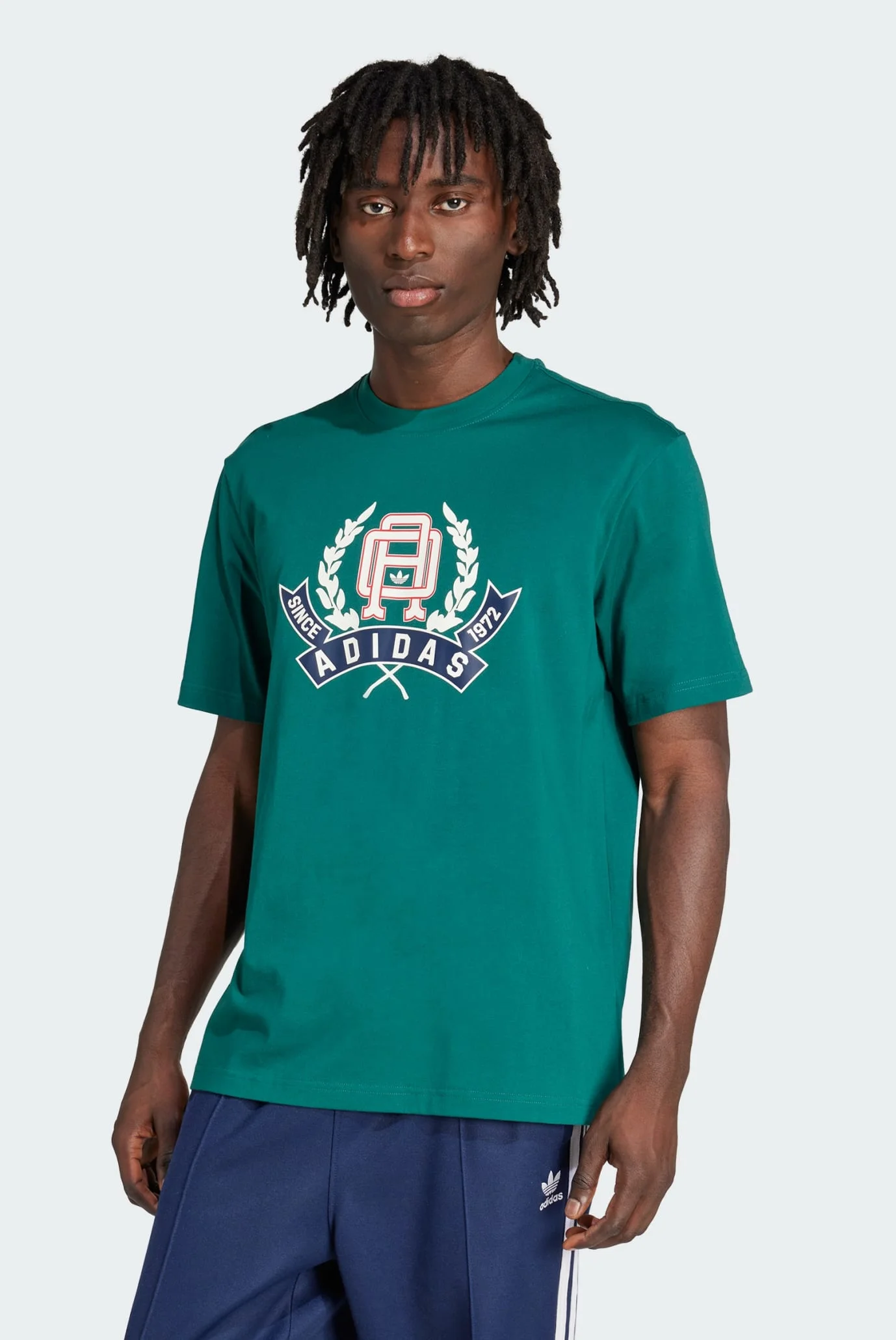 Man グッズ　まとめ Мужская зеленая футболка Loose adidas JX8161 — MD-Fashion