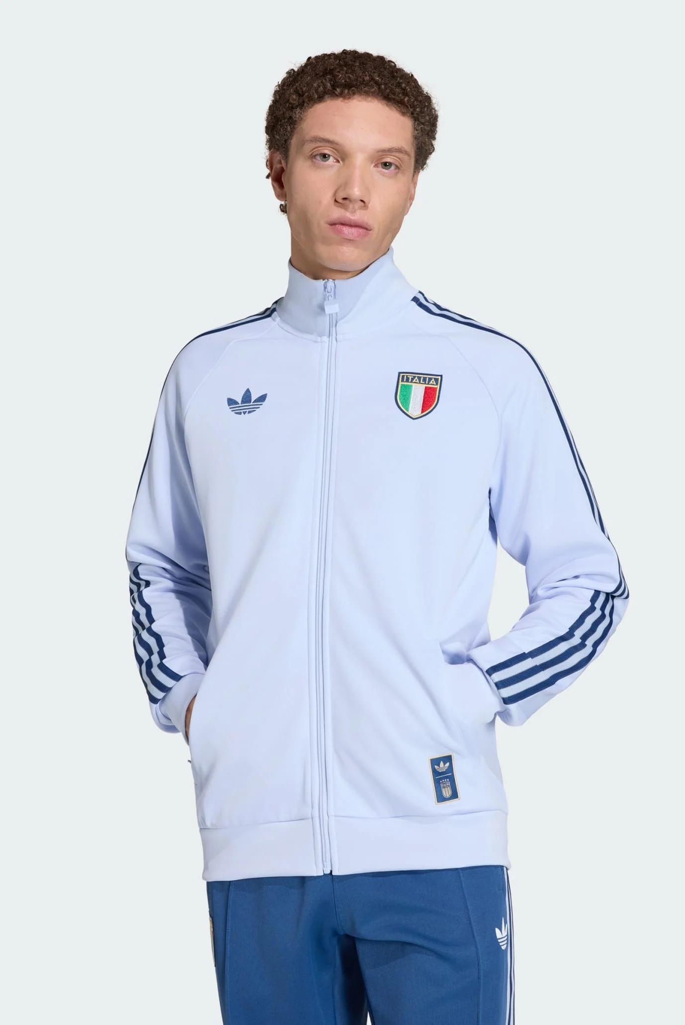 Мужская голубая спортивная кофта Italy Originals adidas JY9630