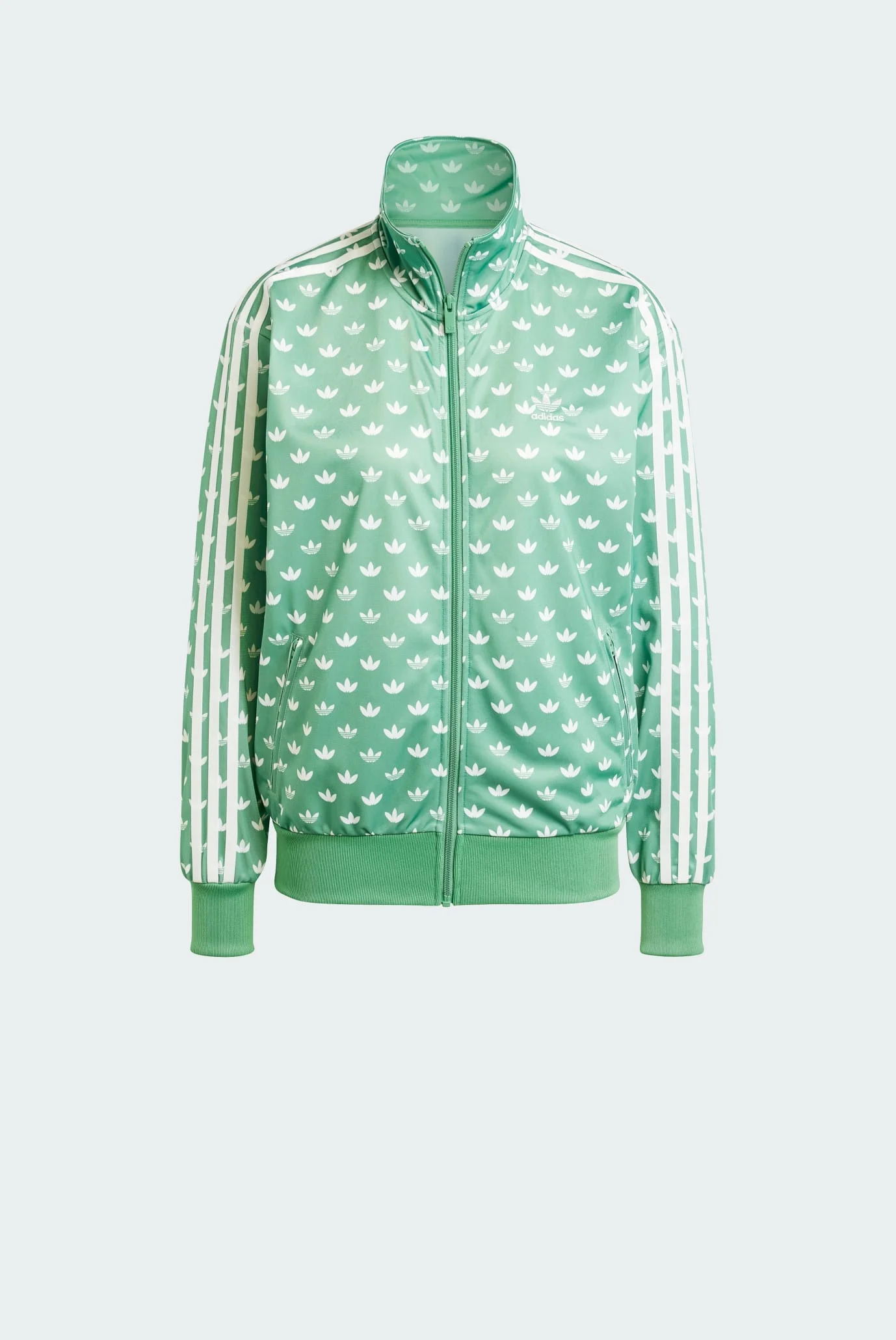 Женская зеленая спортивная кофта с узором Monogram Firebird adidas