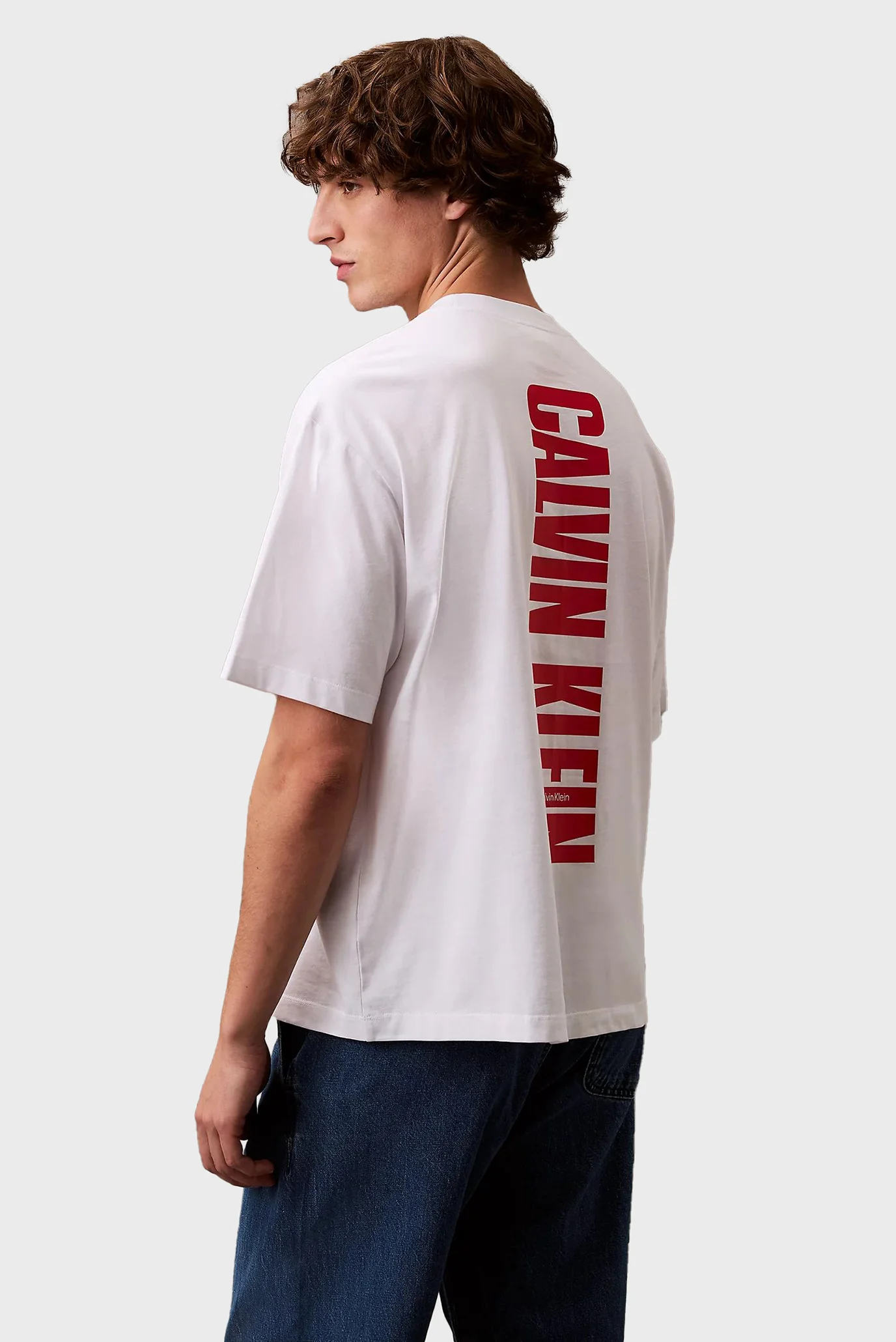 Мужская белая футболка SS 16S RLX VERT LOGO Calvin Klein Jeans