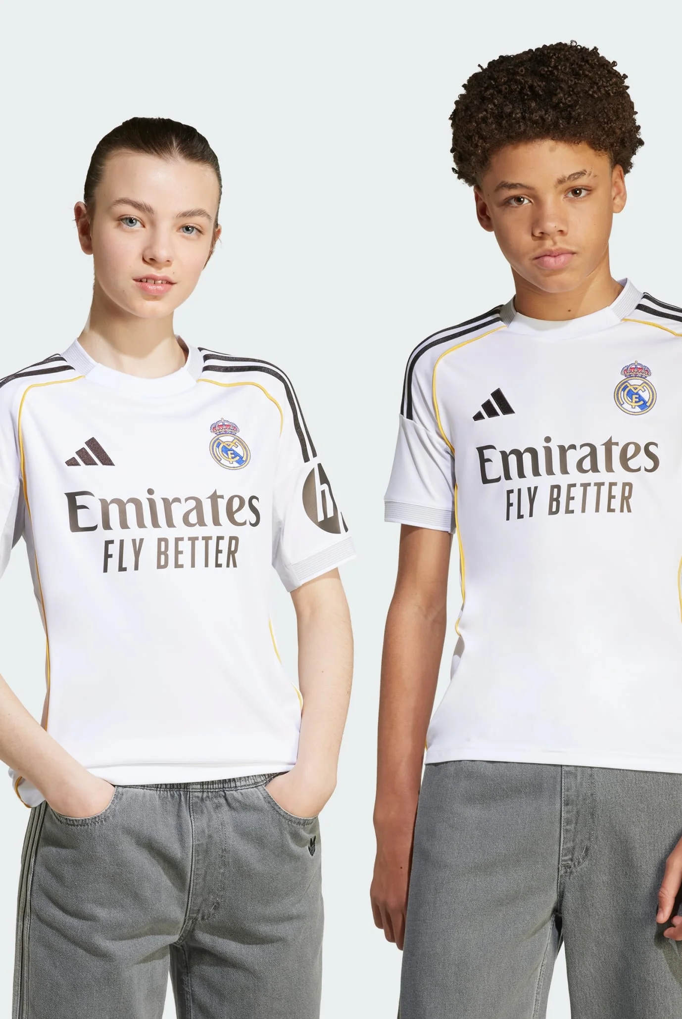 Детская белая футболка Real Madrid 25/26 Home Kids adidas JN8887