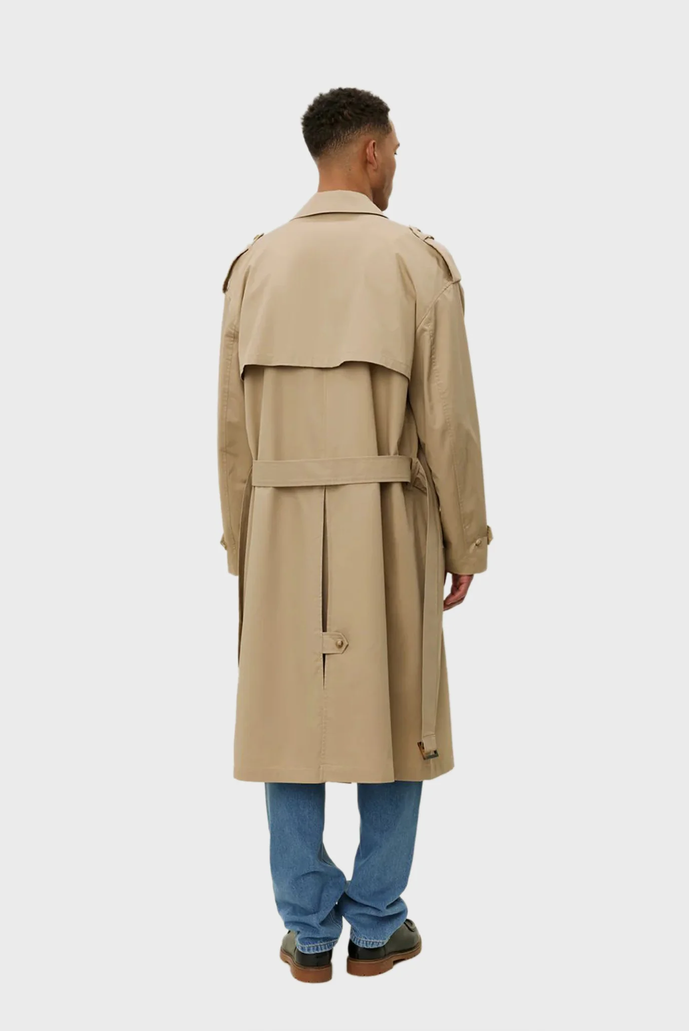 Мужской бежевый тренч Miles Cotton Les Deux 1000142 — MD-Fashion