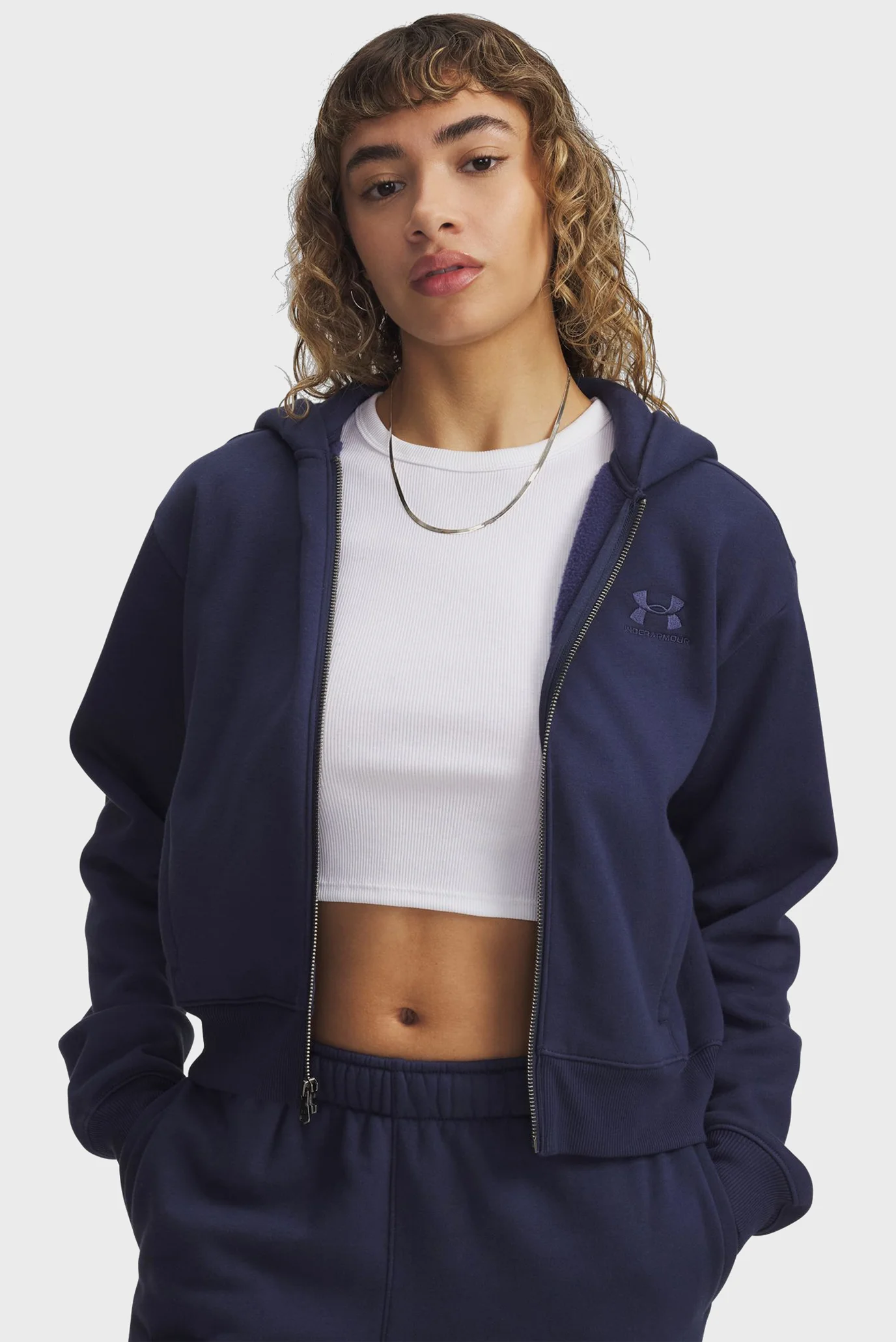 Женские фиолетовое худи UA Icon Vida Flc Hoodie Under Armour