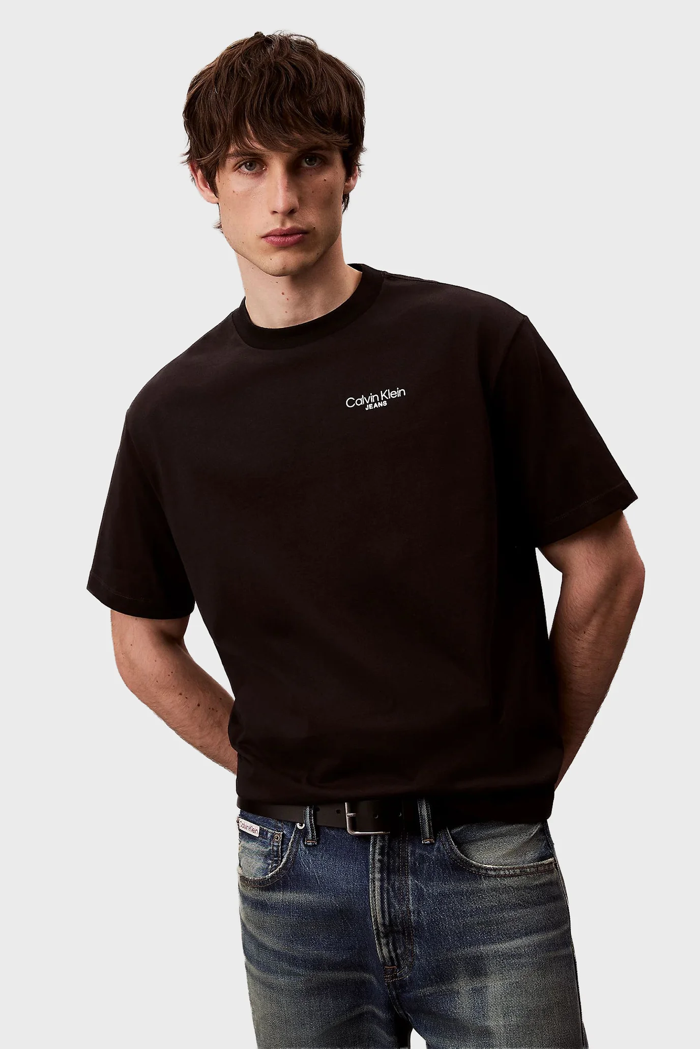 Мужская черная футболка LOGO BACK PRINT Calvin Klein Jeans