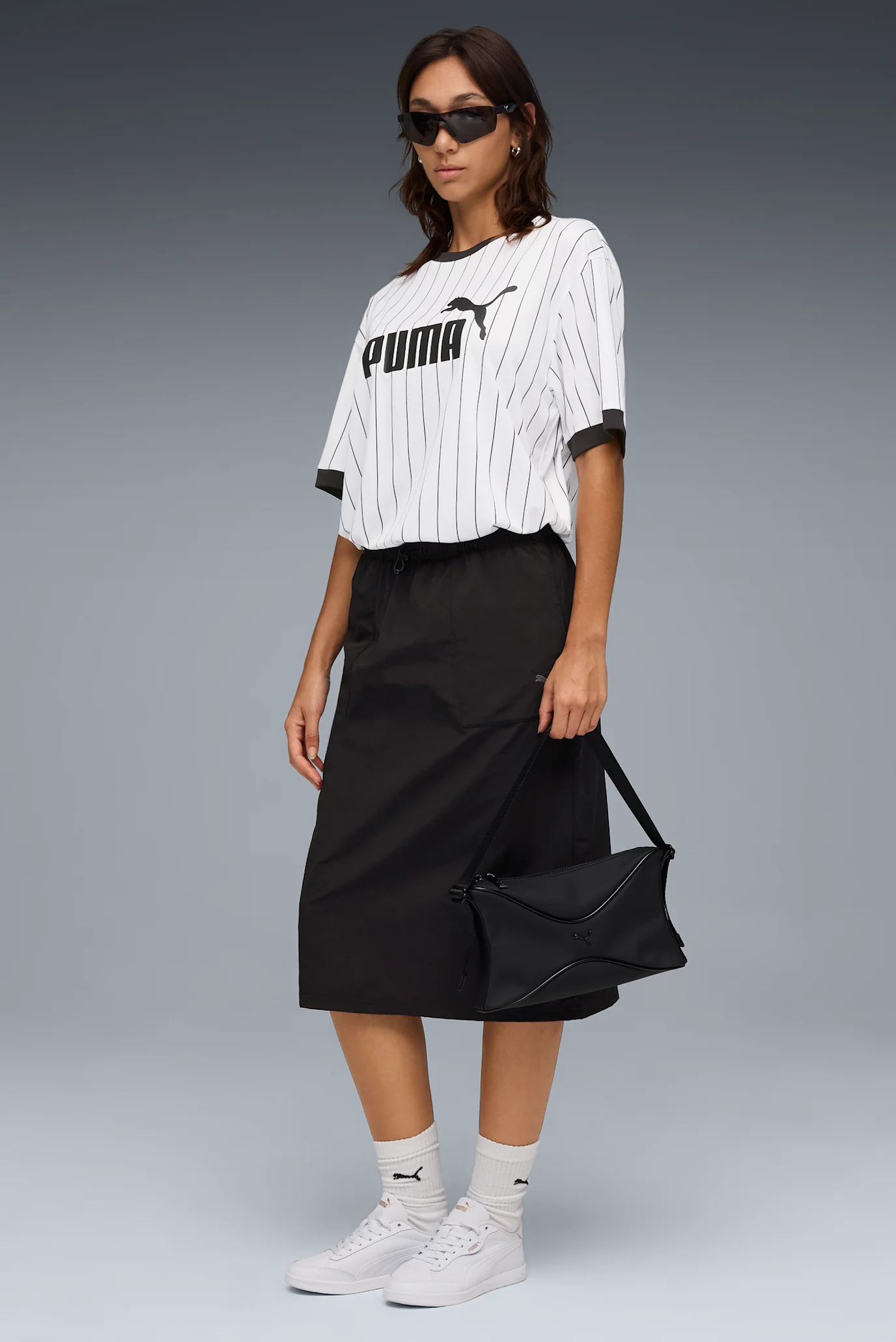 Жіноча чорна спідниця HER Comfort Woven High-Waist Skirt Women