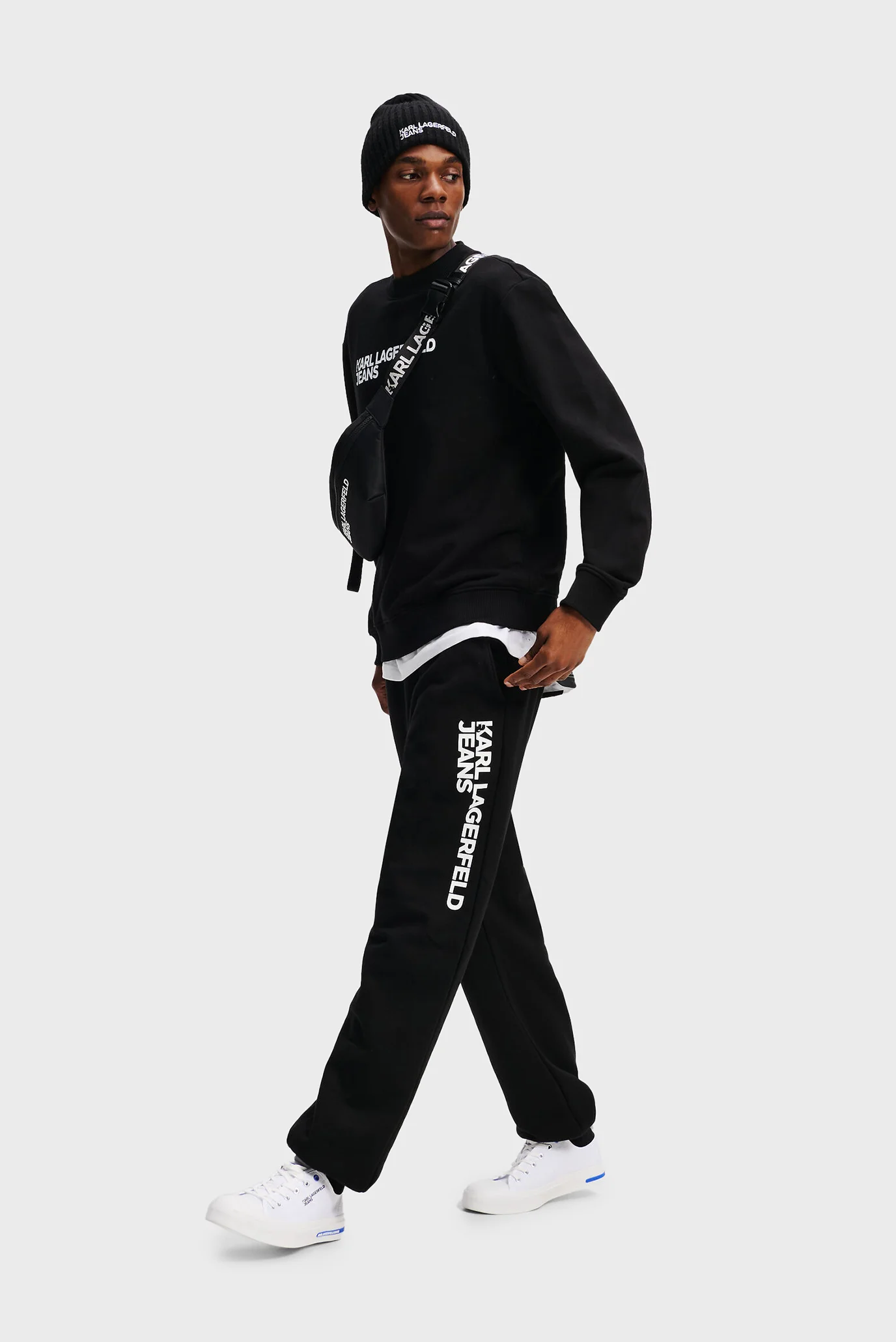 Чоловічий чорний світшот reg essential logo Karl Lagerfeld Jeans