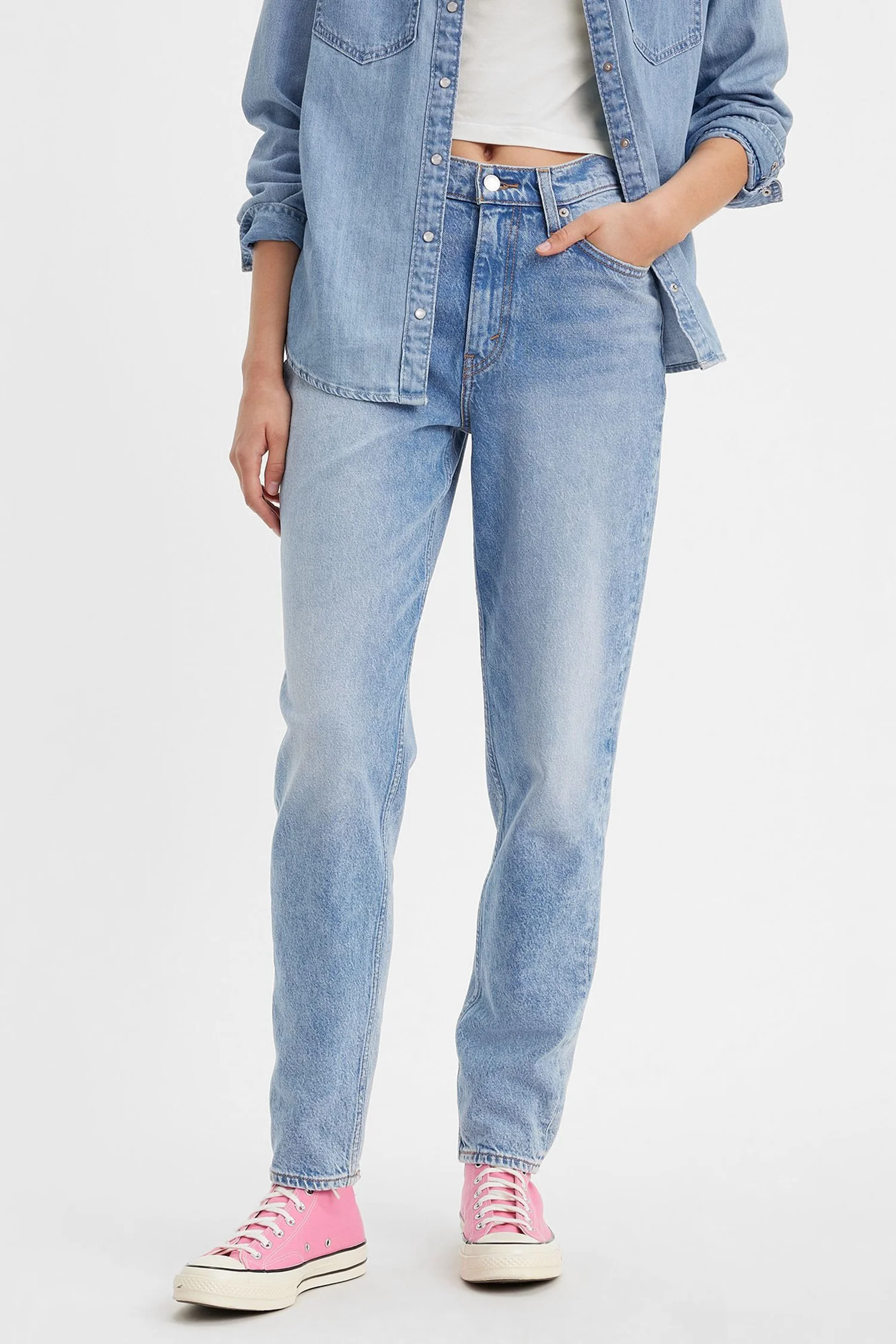 Женские голубые джинсы 80S Mom Jeans Levi's® A3506;0016 — MD-Fashion