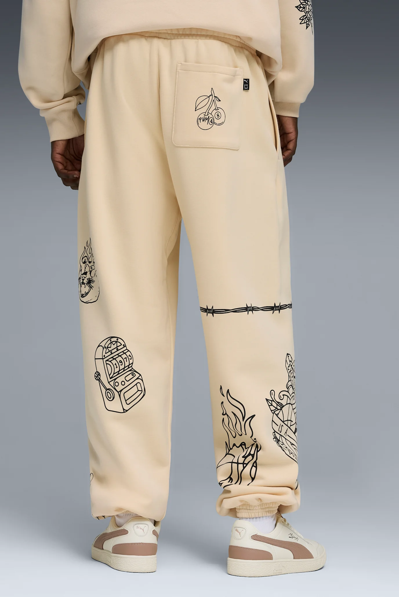 Чоловічі бежеві спортивні штани Swish N' Ink Basketball Sweatpants