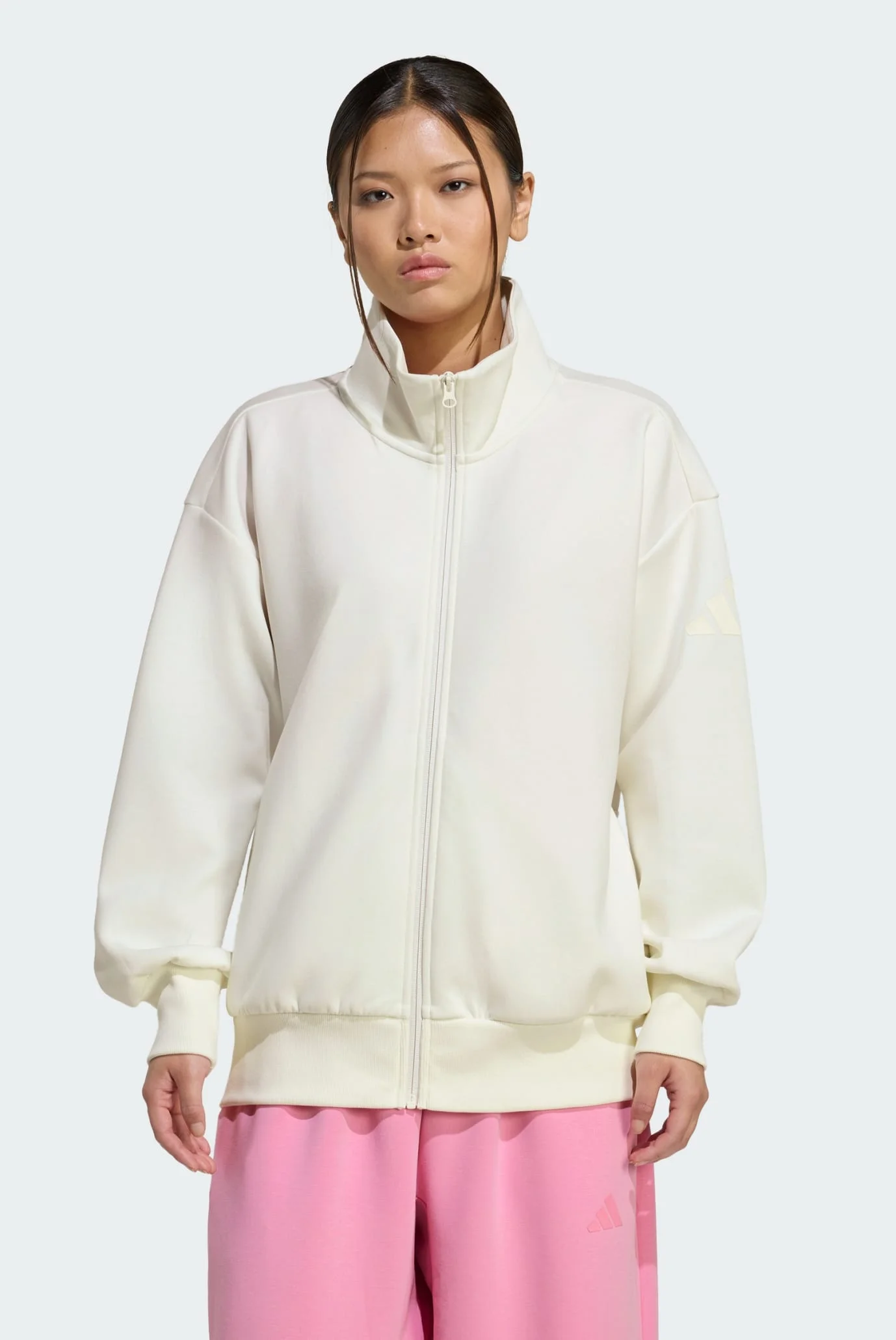 Женская белая спортивная кофта ALL SZN Soft Lux Loose Full-Zip