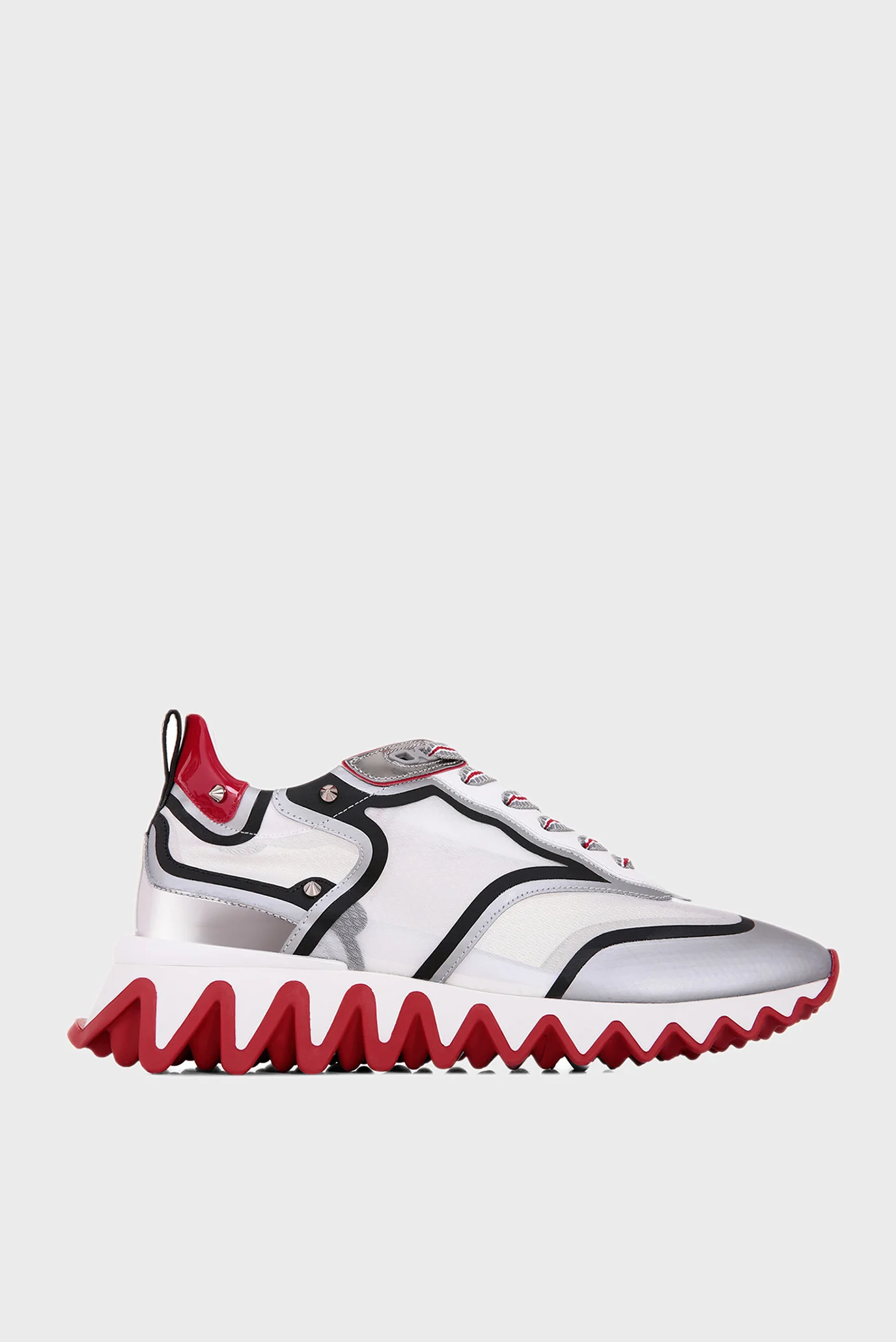 Женские серебристые кроссовки Christian Louboutin 1210788 — MD-Fashion