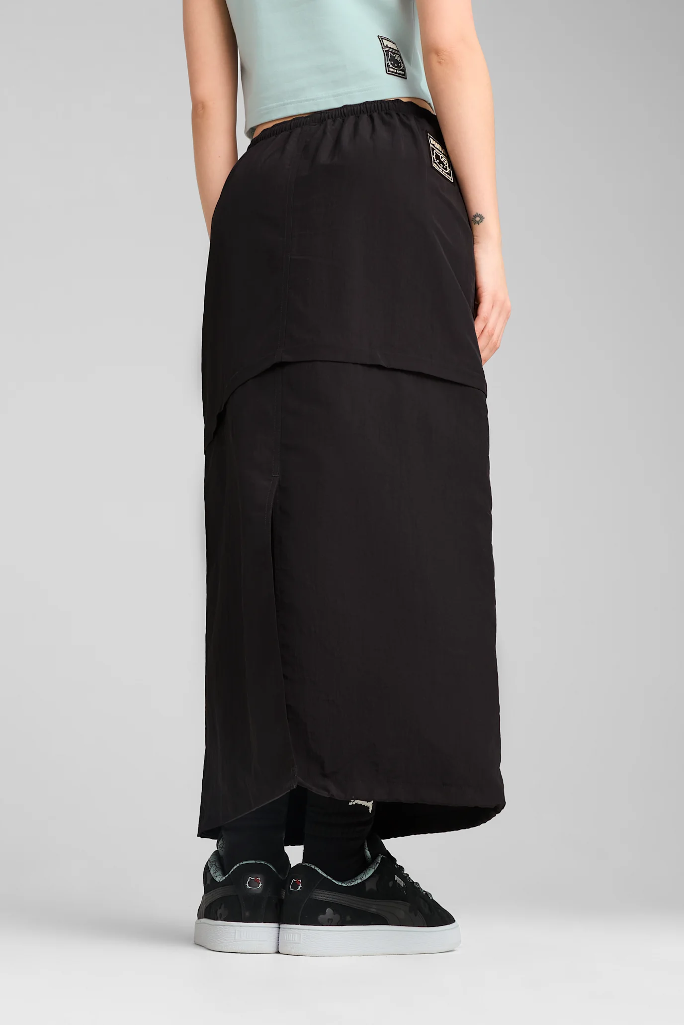 Женская черная юбка 2в1 PUMA X HELLO KITTY AND FRIENDS Woven Maxi