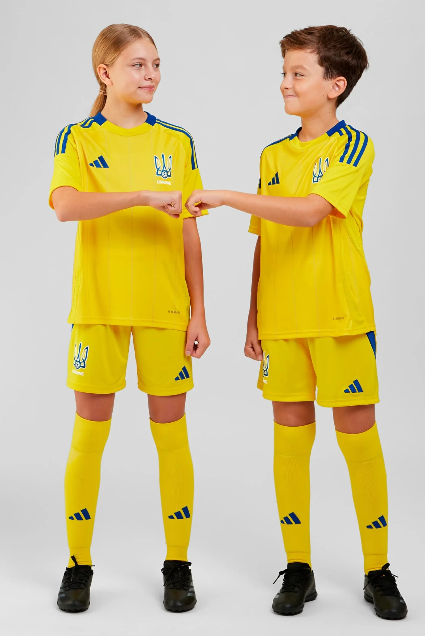 Детская желтая футболка Ukraine 24 Kids adidas IP2189 — MD-Fashion