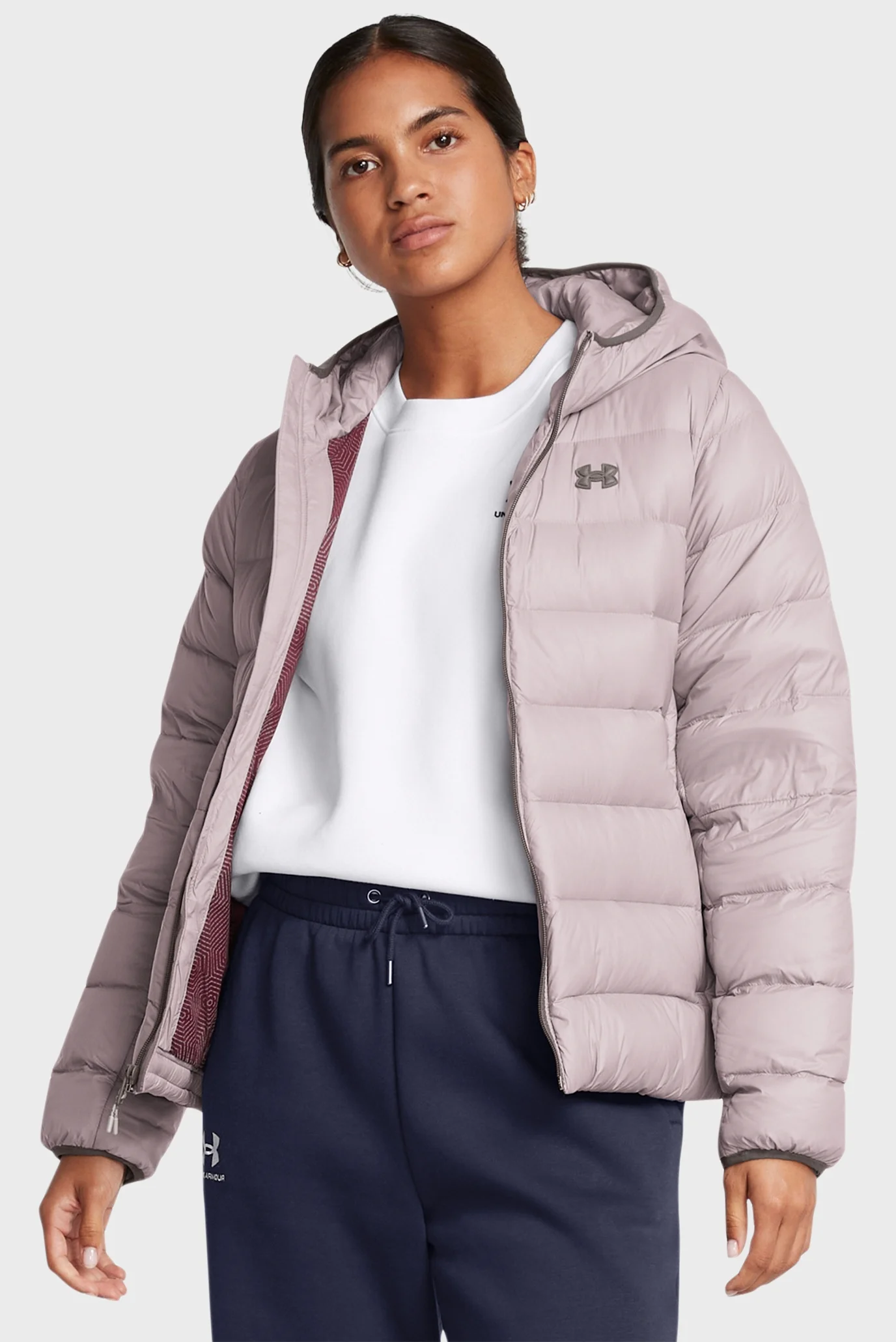Under Armour レディース スキーウェア スノボジャケット Женский пудровый пуховик LEGEND DOWN HOODED JACKET Under Armour