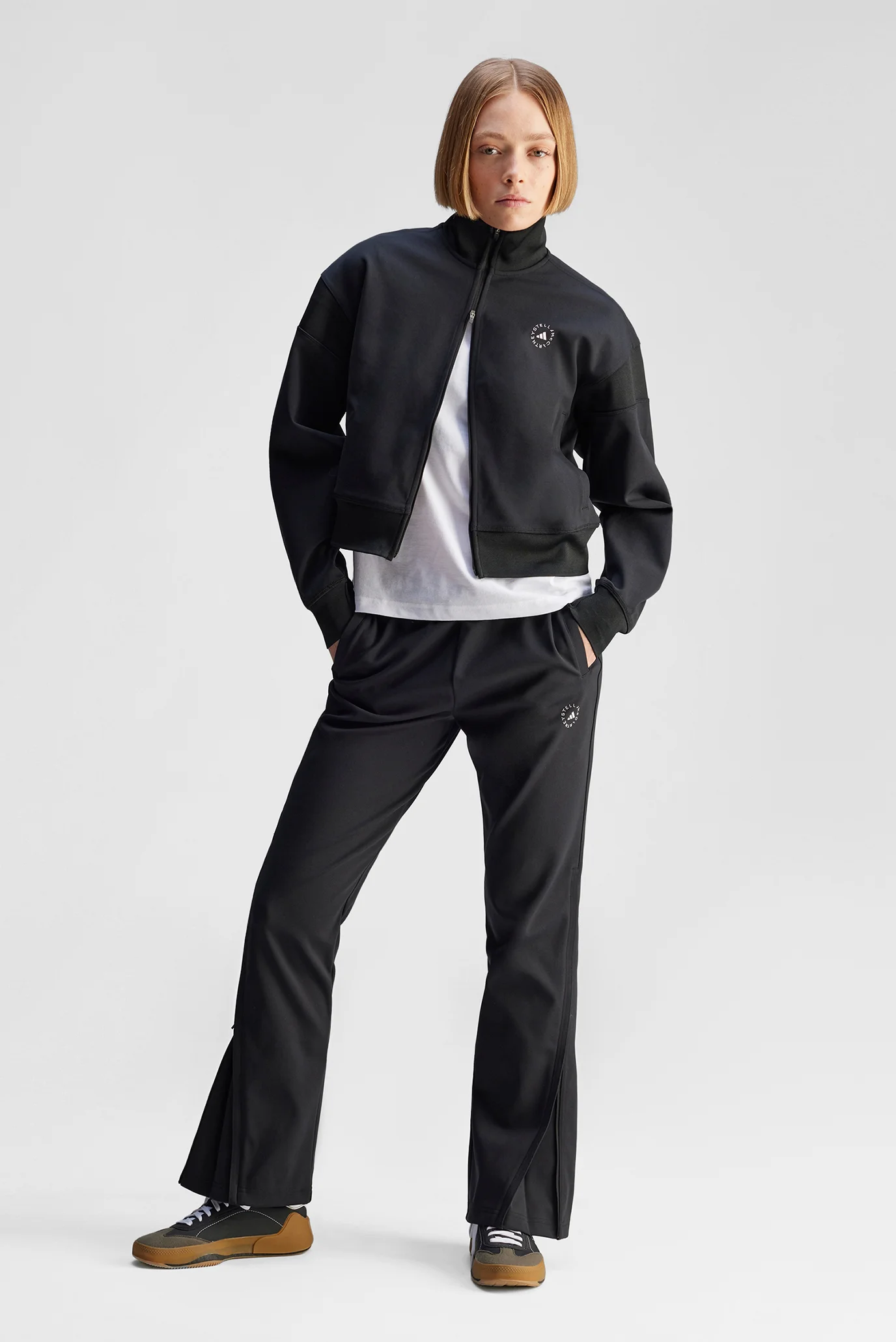 【新品】adidas by Stella McCartney 上下set XL Жіноча чорна спортивна кофта adidas by Stella McCartney Knitted
