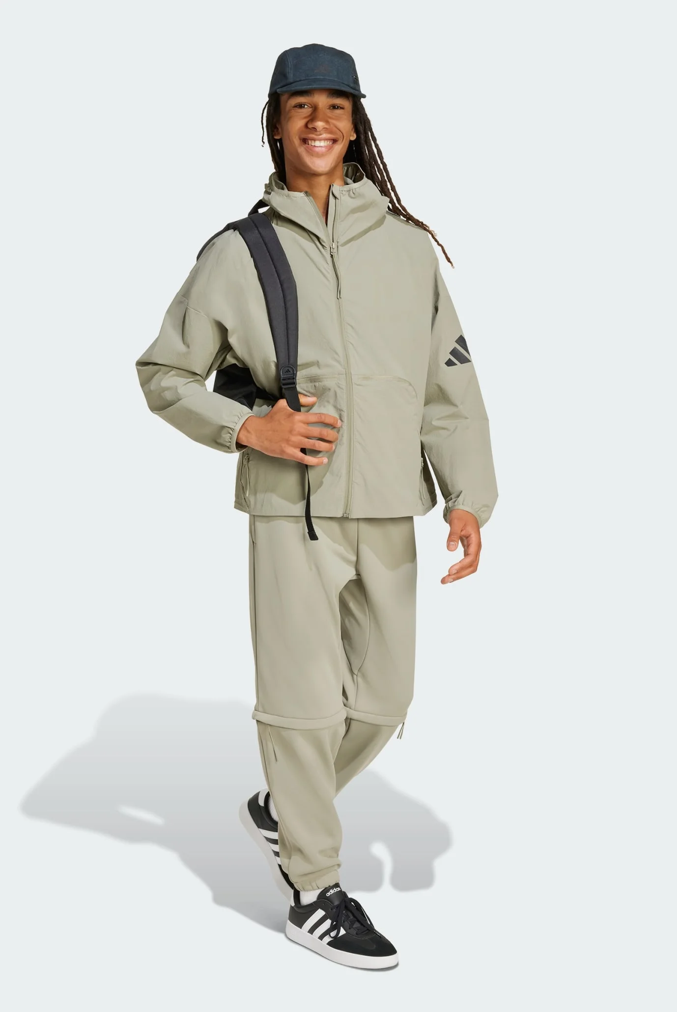 Мужская оливковая ветровка MYSHELTER adidas JW3631 — MD-Fashion