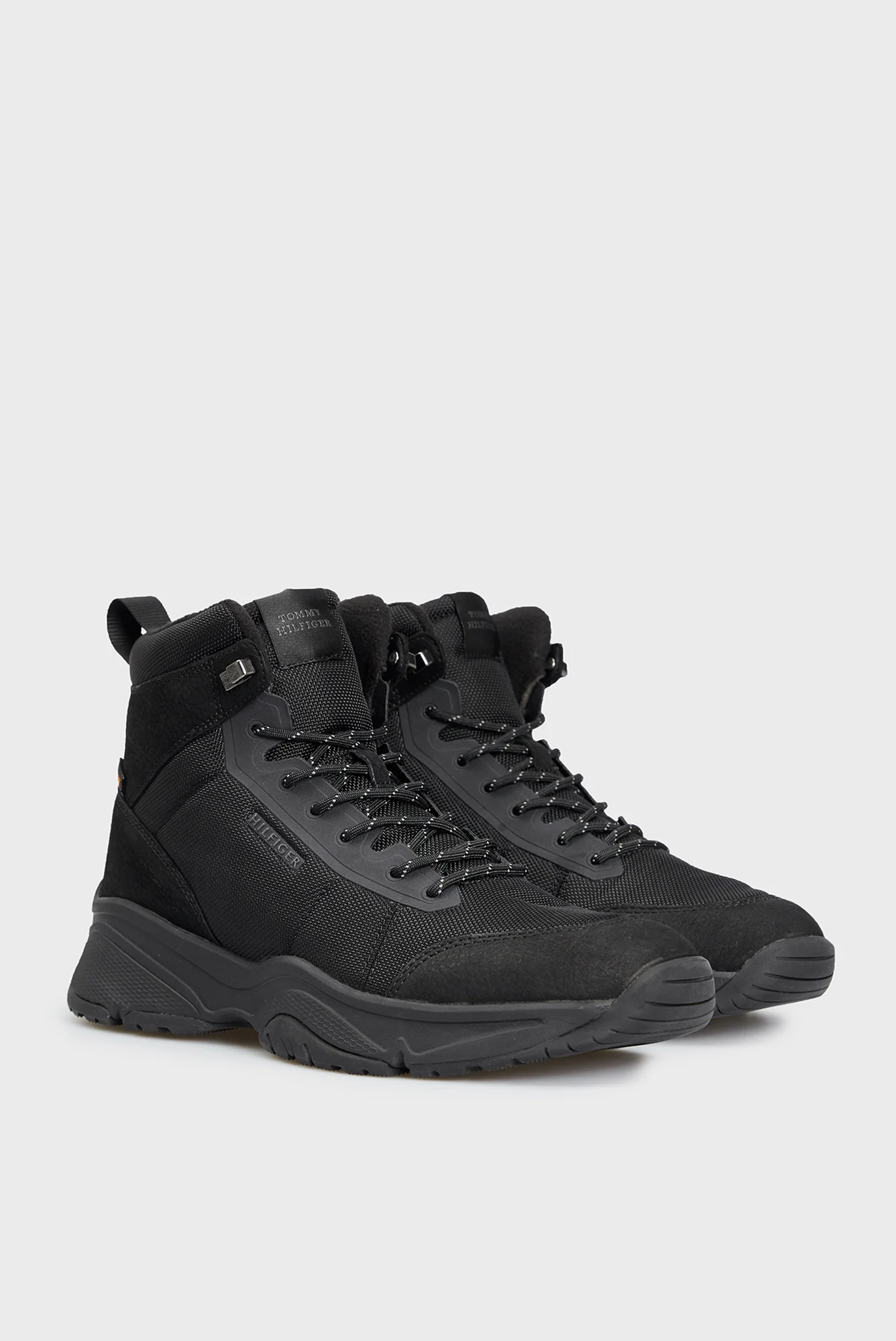 み4965 Чоловічі чорні хайтопи OUTDOOR SNK BOOT LTH CORDURA Tommy Hilfiger