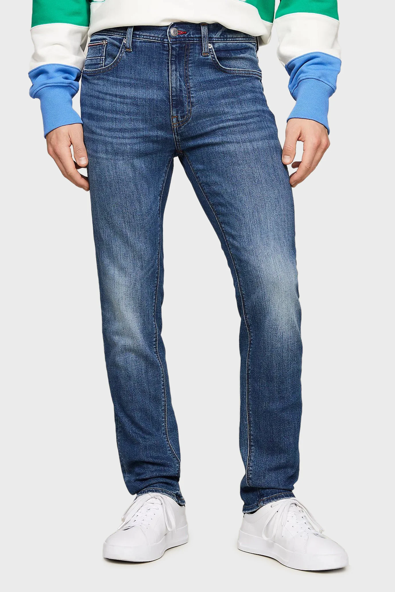 トミーヒルフィガー Мужские темно-синие джинсы DENTON TH STR DIEGO Tommy Hilfiger