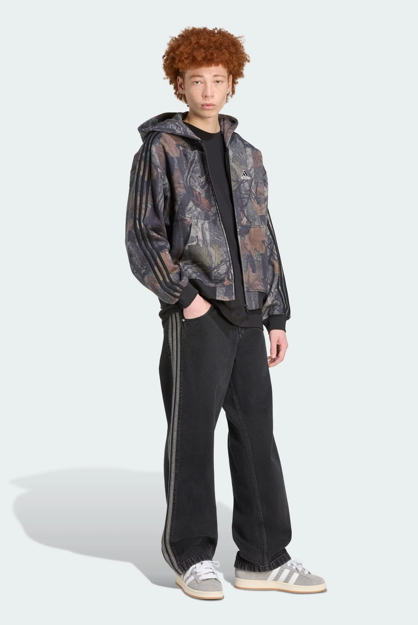 Мужское худи с узором Camo Hooded Full-Zip adidas JY2775 — MD-Fashion