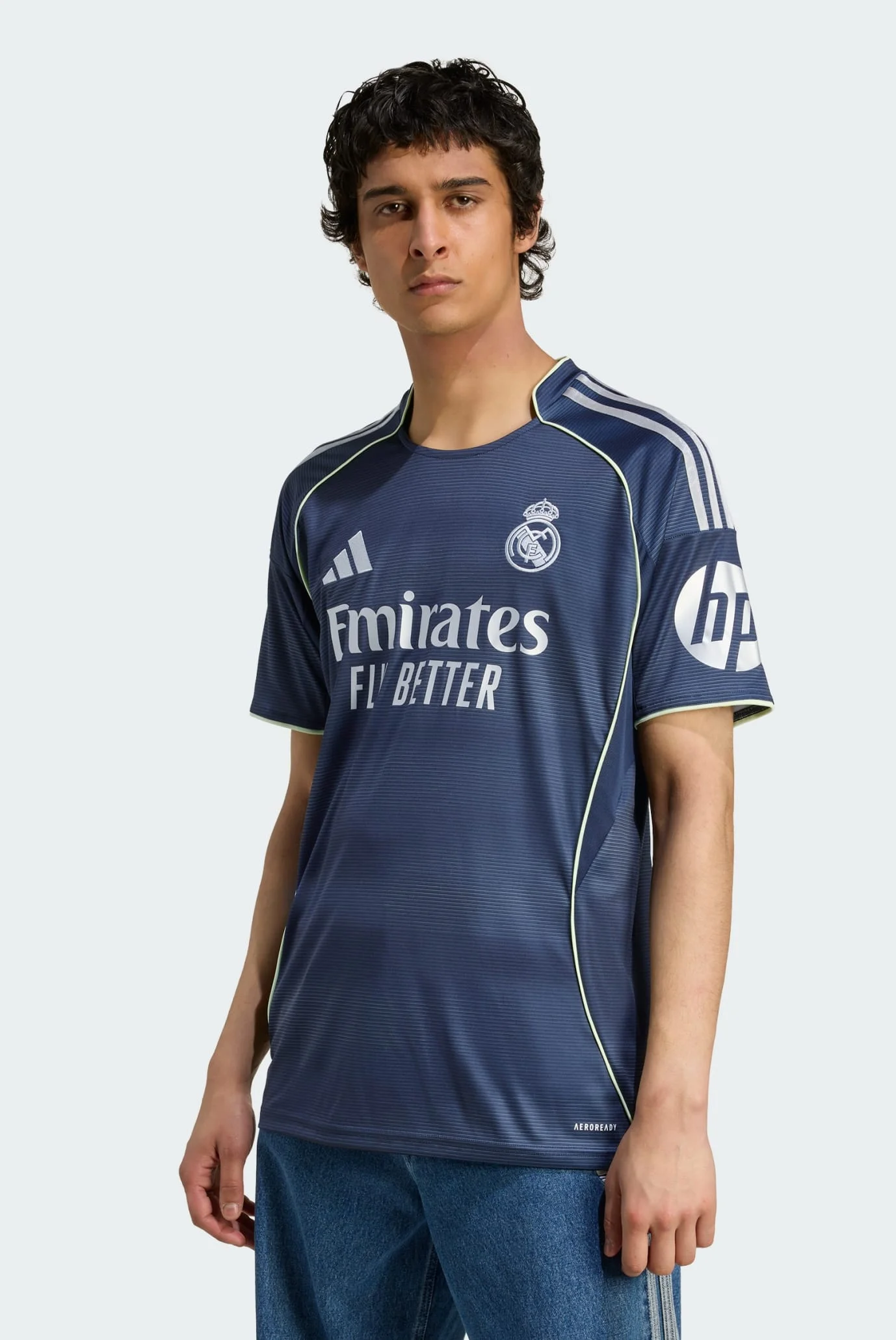 Мужская темно-синяя футболка Real Madrid 25/26 Away adidas JJ4182