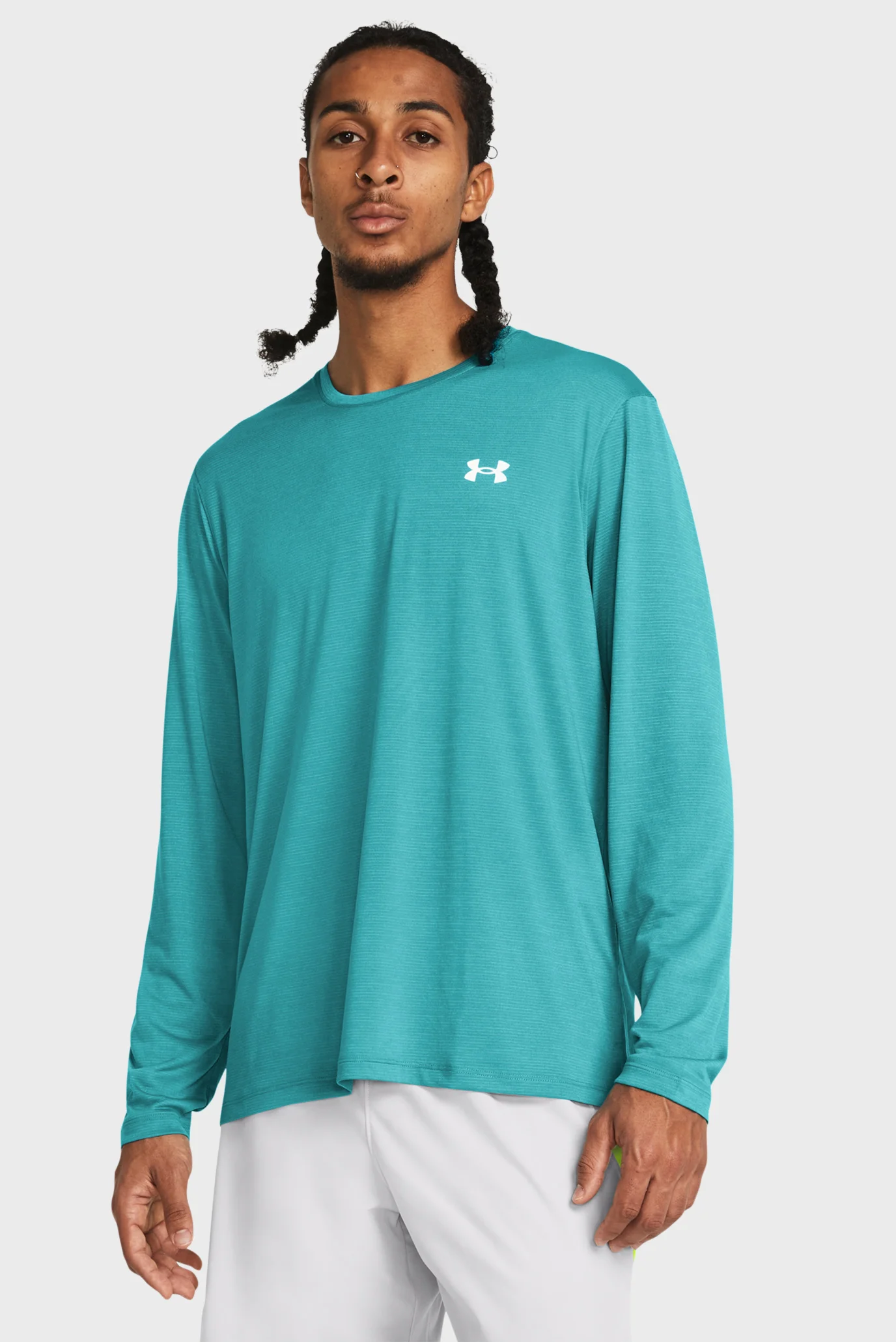 Мужской бирюзовый лонгслив UA LAUNCH LONGSLEEVE Under Armour