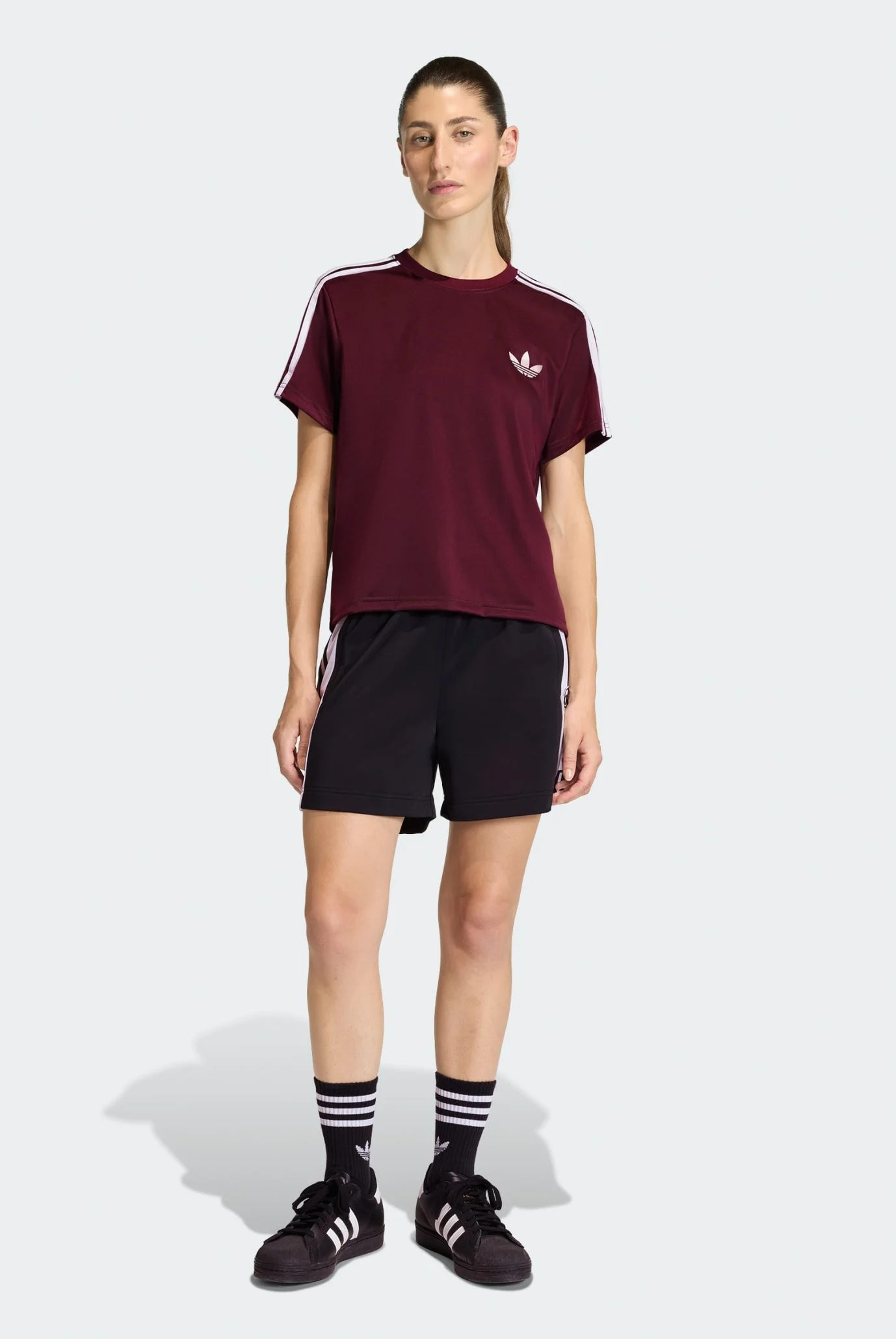 Женская бордовая футболка FIREBIRD adidas KD1349 — MD-Fashion