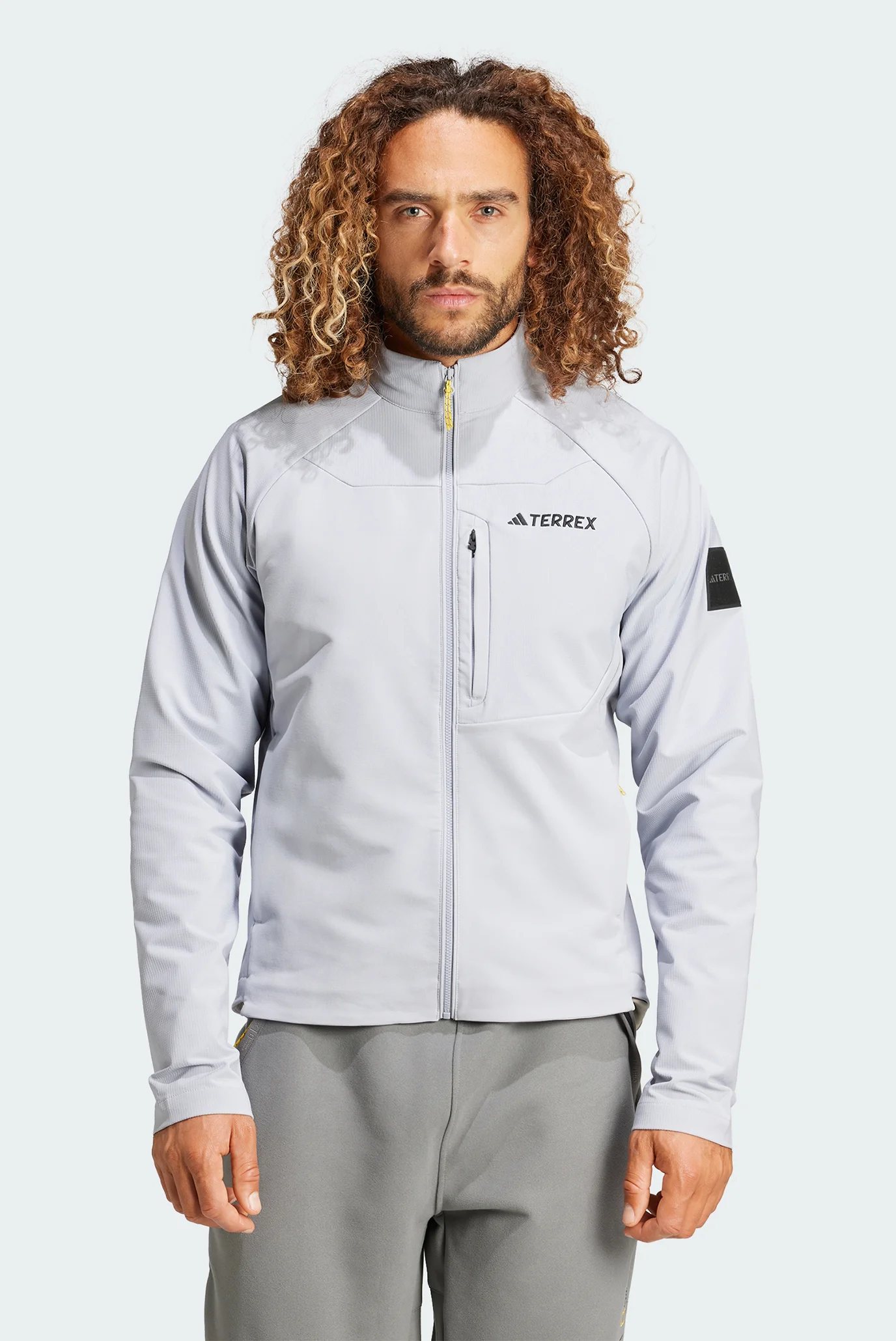 Мужская светло-серая ветровка National Geographic Softshell adidas