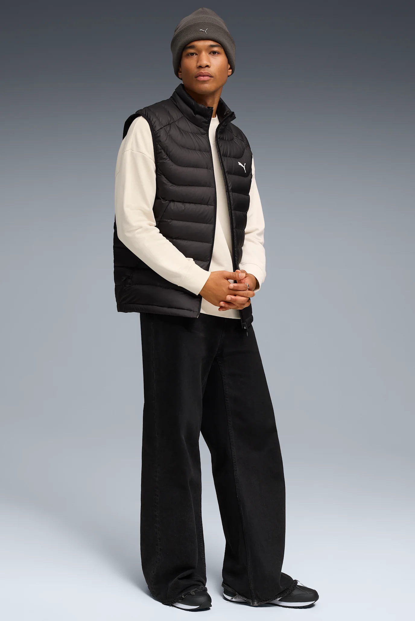 ジャケット・アウター posemama Мужской черный жилет PACKLITE Down Vest Men PUMA 685213_01 — MD