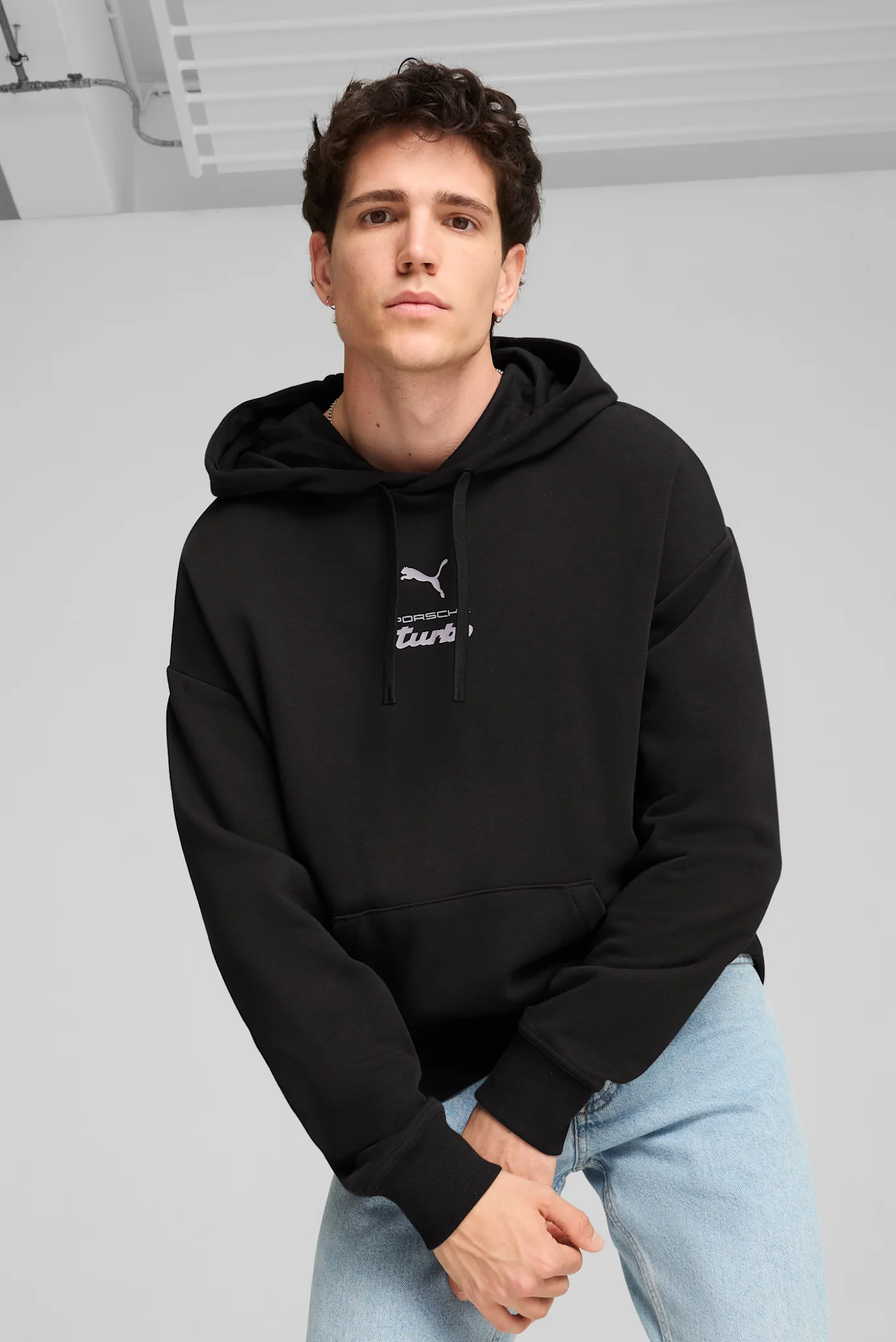 Мужское черное худи Porsche Legacy 911 Graphic Hoodie Men PUMA