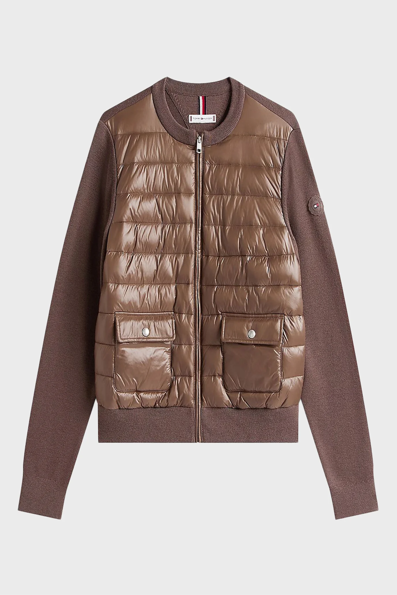 みゆ様　tdfオリーブ36 Женский коричневый бомбер UL PADDED Tommy Hilfiger WW0WW46741 — MD
