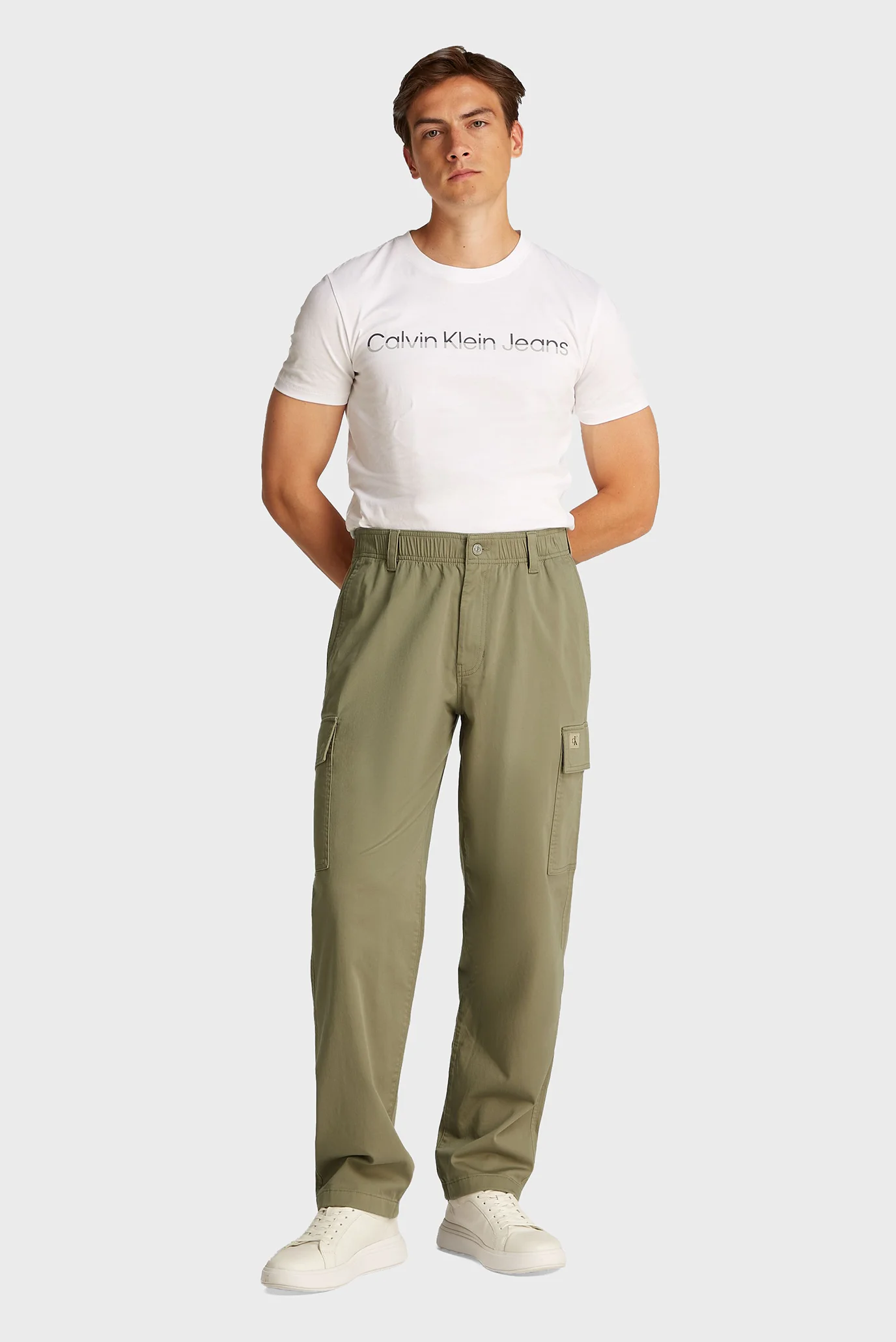 Мужские зеленые карго REGULAR STRAIGHT CARGO Calvin Klein Jeans