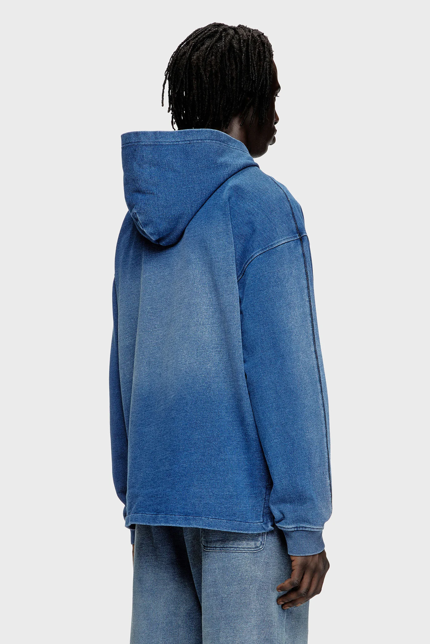 Мужское синее худи S-BLAXT-HOOD-ZIP-NEW Diesel A19579 0PKAH — MD