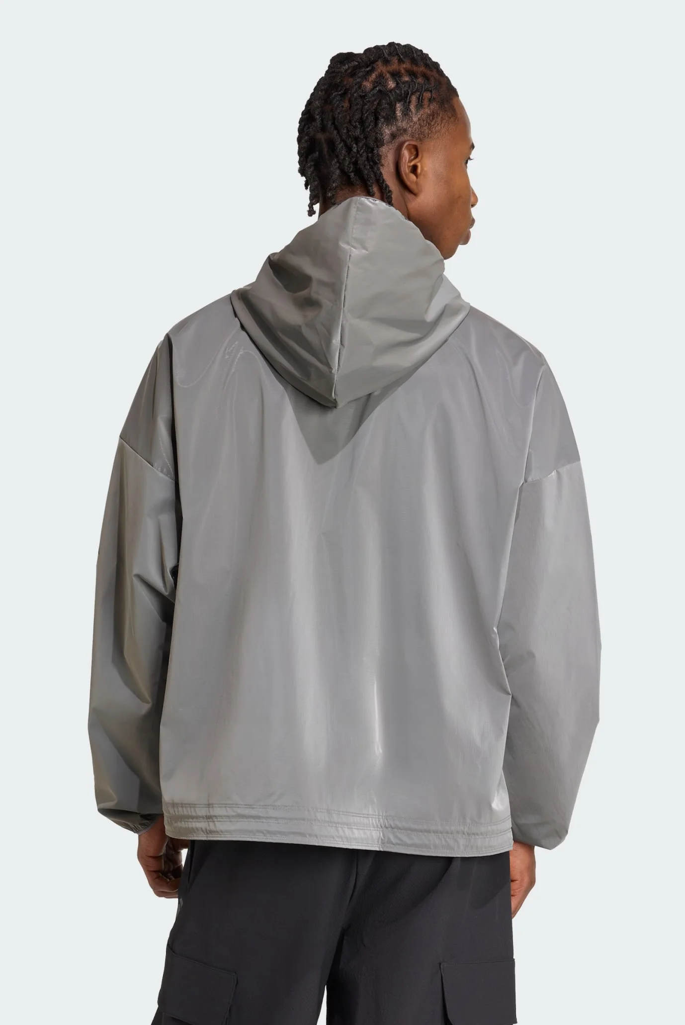 Мужская серая ветровка City Tech Metallic Holiday adidas JW6685