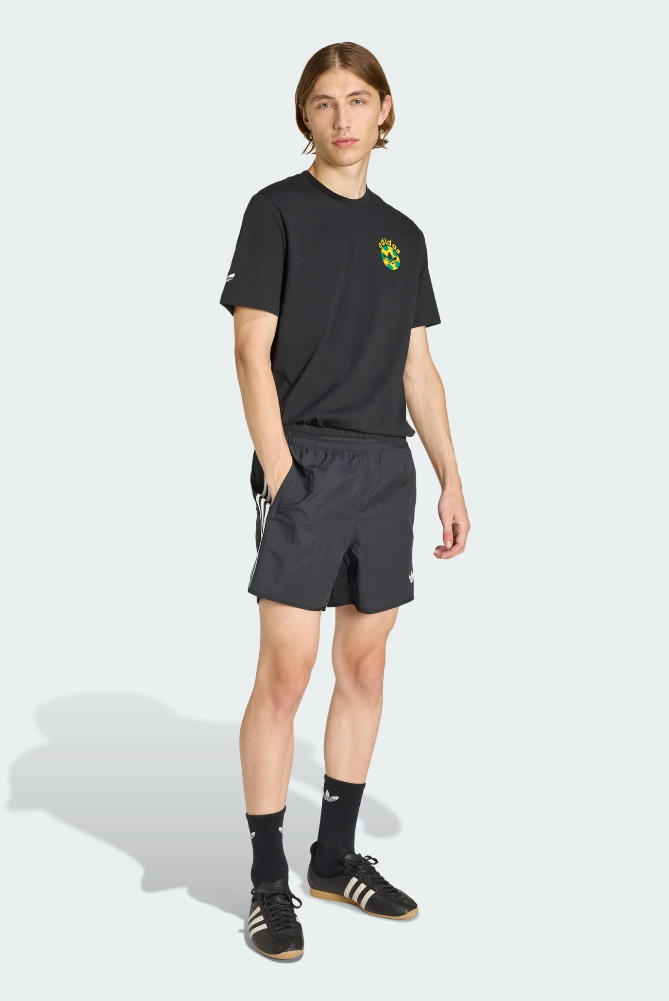 Мужская черная футболка Archive Football Graphic adidas KC7906