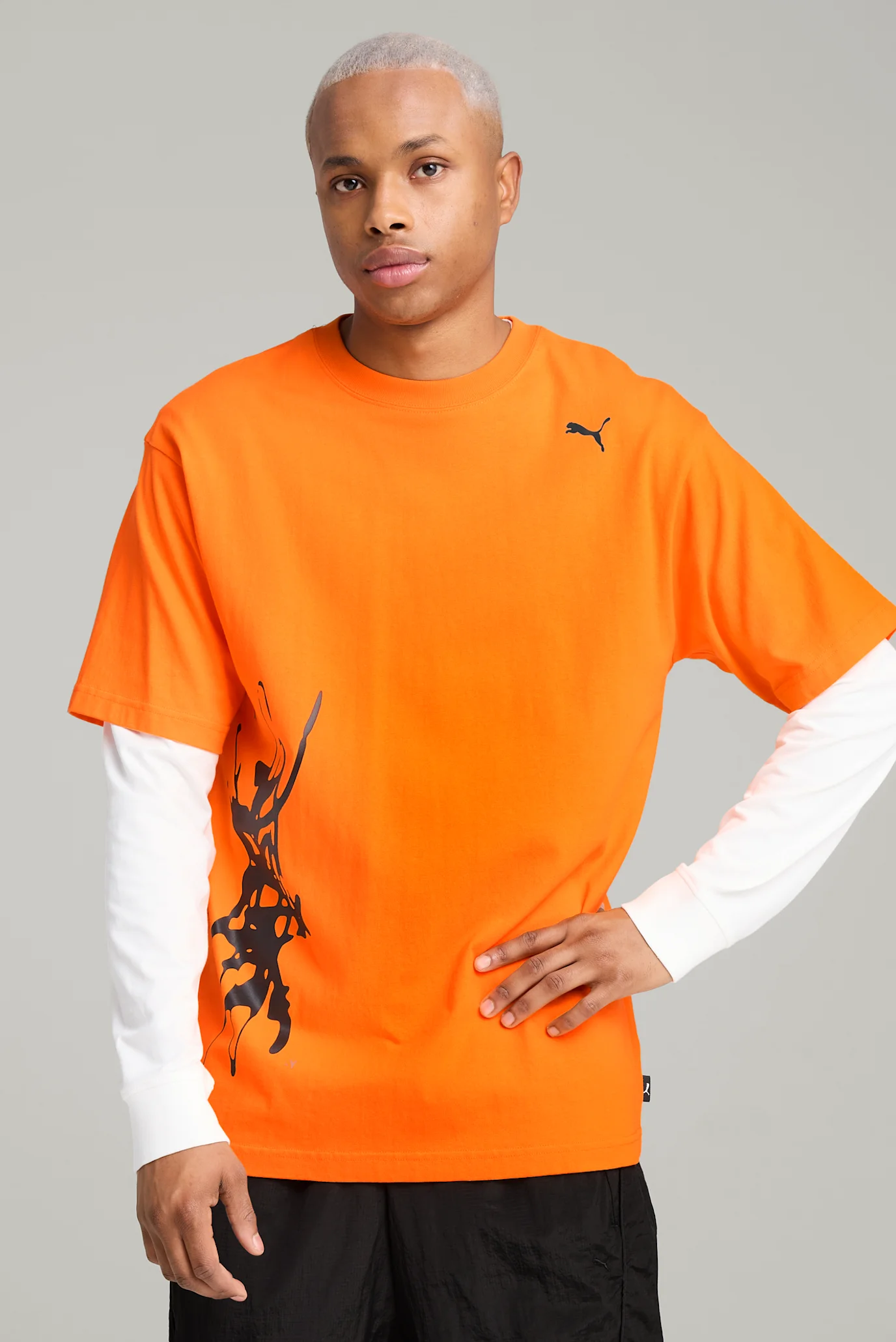 Мужская оранжевая футболка PUMA x NACHO Tee Men PUMA 630988 — MD