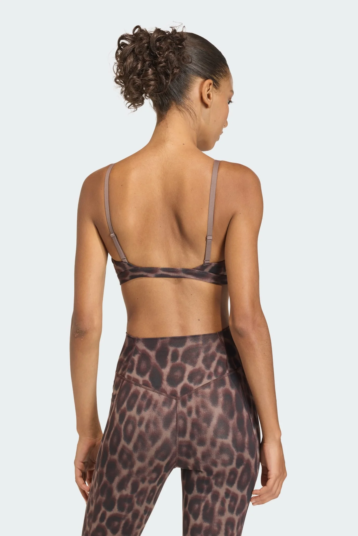Женский коричневый топ с узором Optime Essentials Workout Leopard