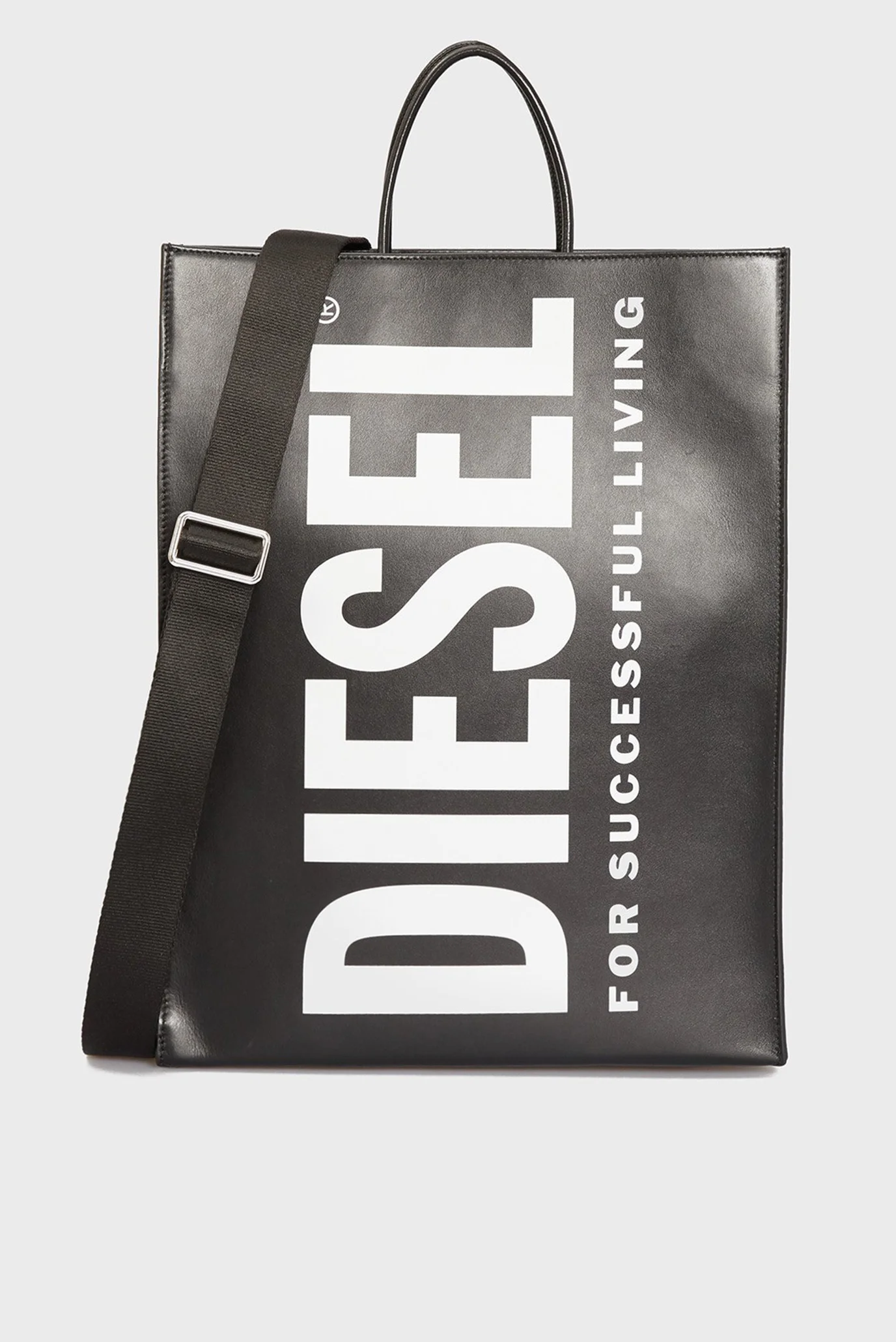Женская черная кожаная сумка DSL SHOPPER Diesel X09020 P1245 — MD
