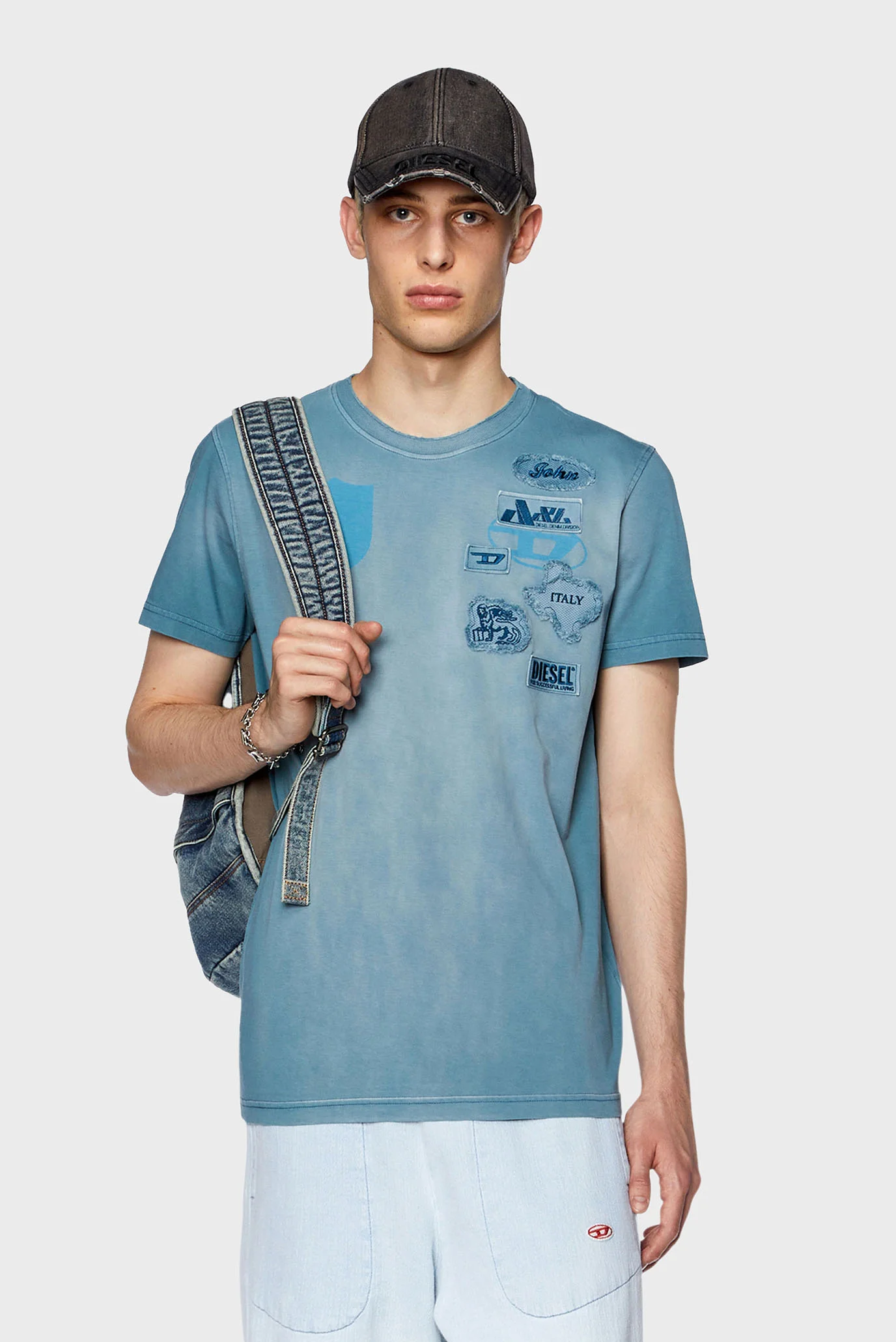 Мужская синяя футболка T-DACCY Diesel A10994 0QHAI — MD-Fashion