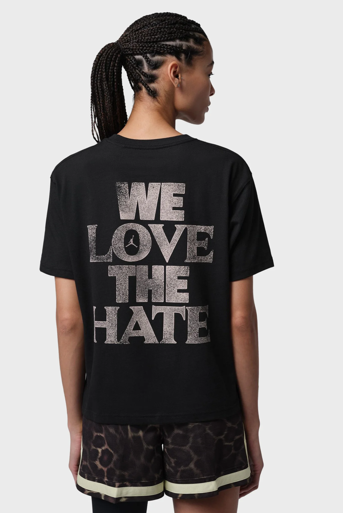 Жіноча чорна футболка W J SPT DF SS GFX TEE VERB Nike IF2221-010