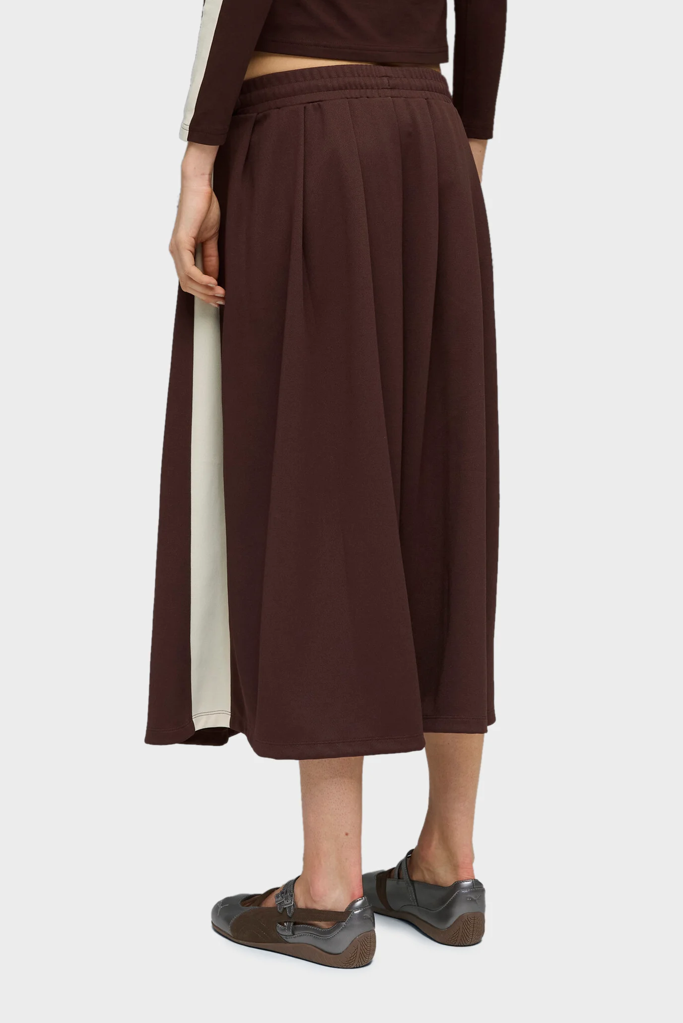 Жіноча коричнева спідниця T7 Midi Pleated Skirt Women PUMA