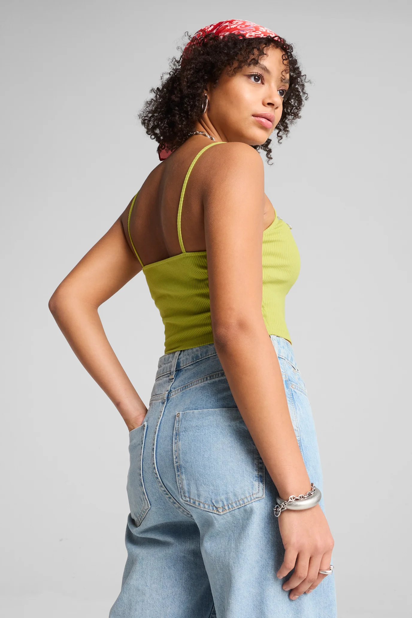 Женский зеленый топ WARDROBE ESS Ribbed Tank Top Women PUMA