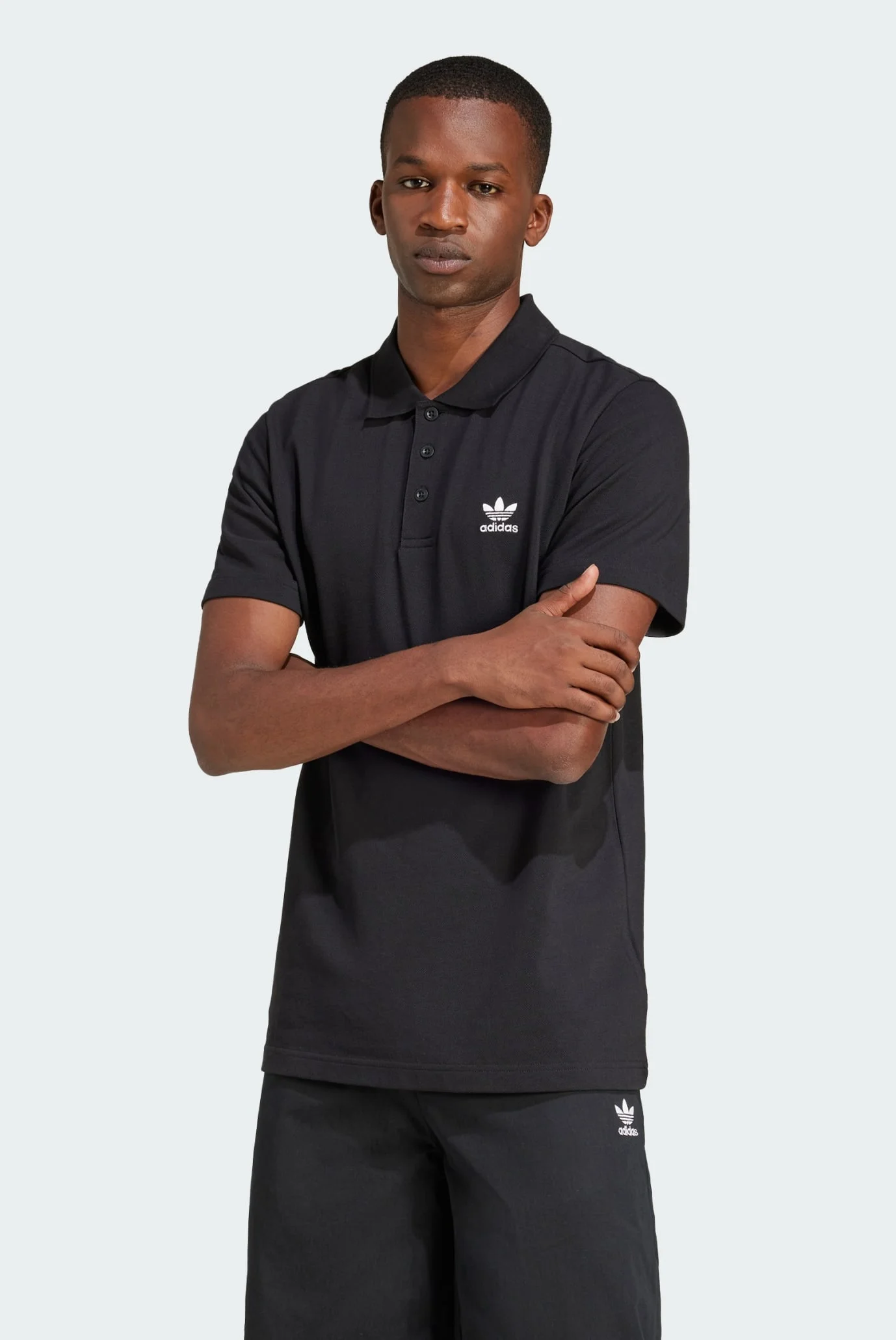 Чоловіче чорне поло Trefoil Essentials adidas JD2439 — MD-Fashion
