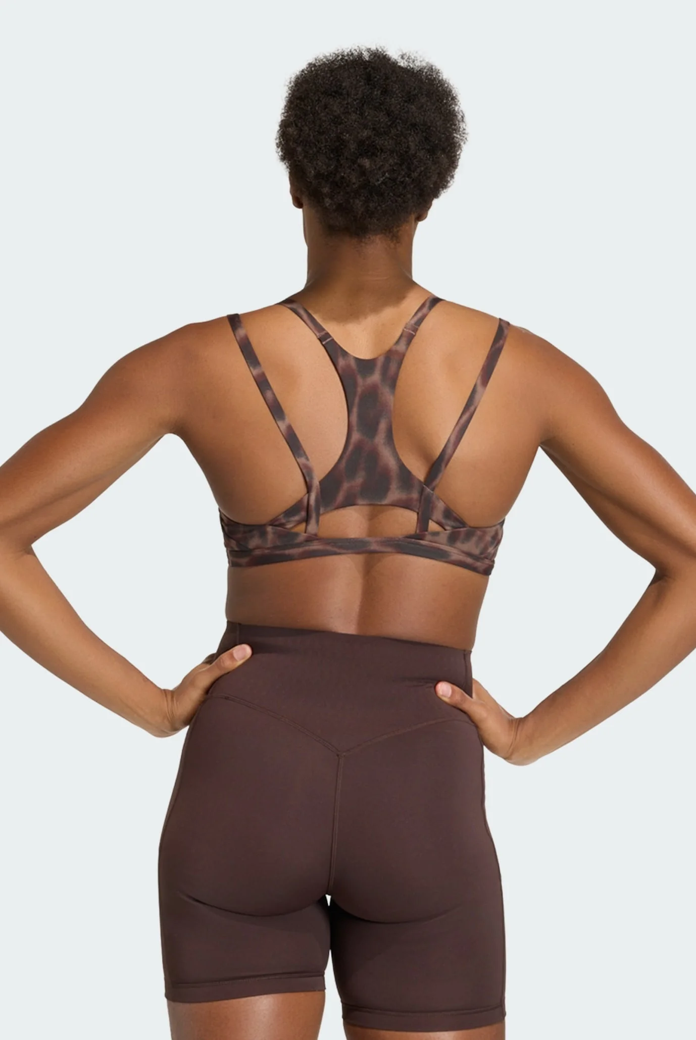 Женский коричневый топ с узором Optime Leopard Strappy Light