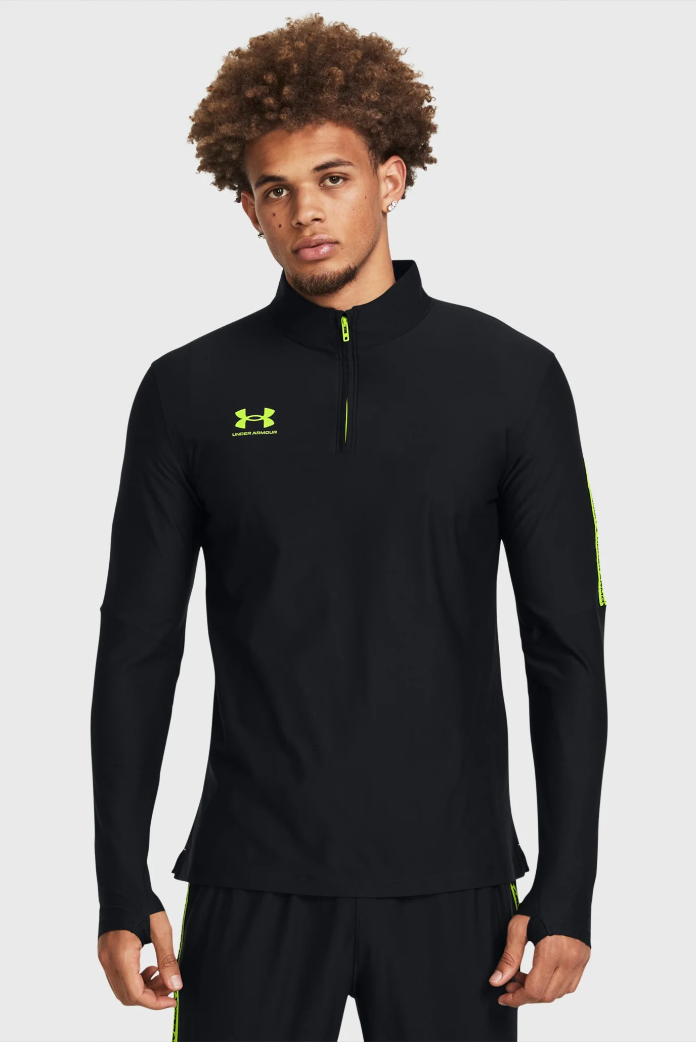 Мужская черная спортивная кофта UA M's Ch. Pro 1/4 Zip Under