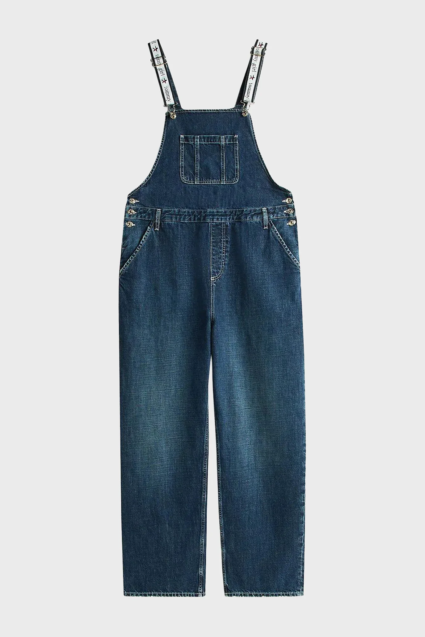 Женский темно-синий джинсовый комбинезон TOMMY GIRL OVERALL Tommy
