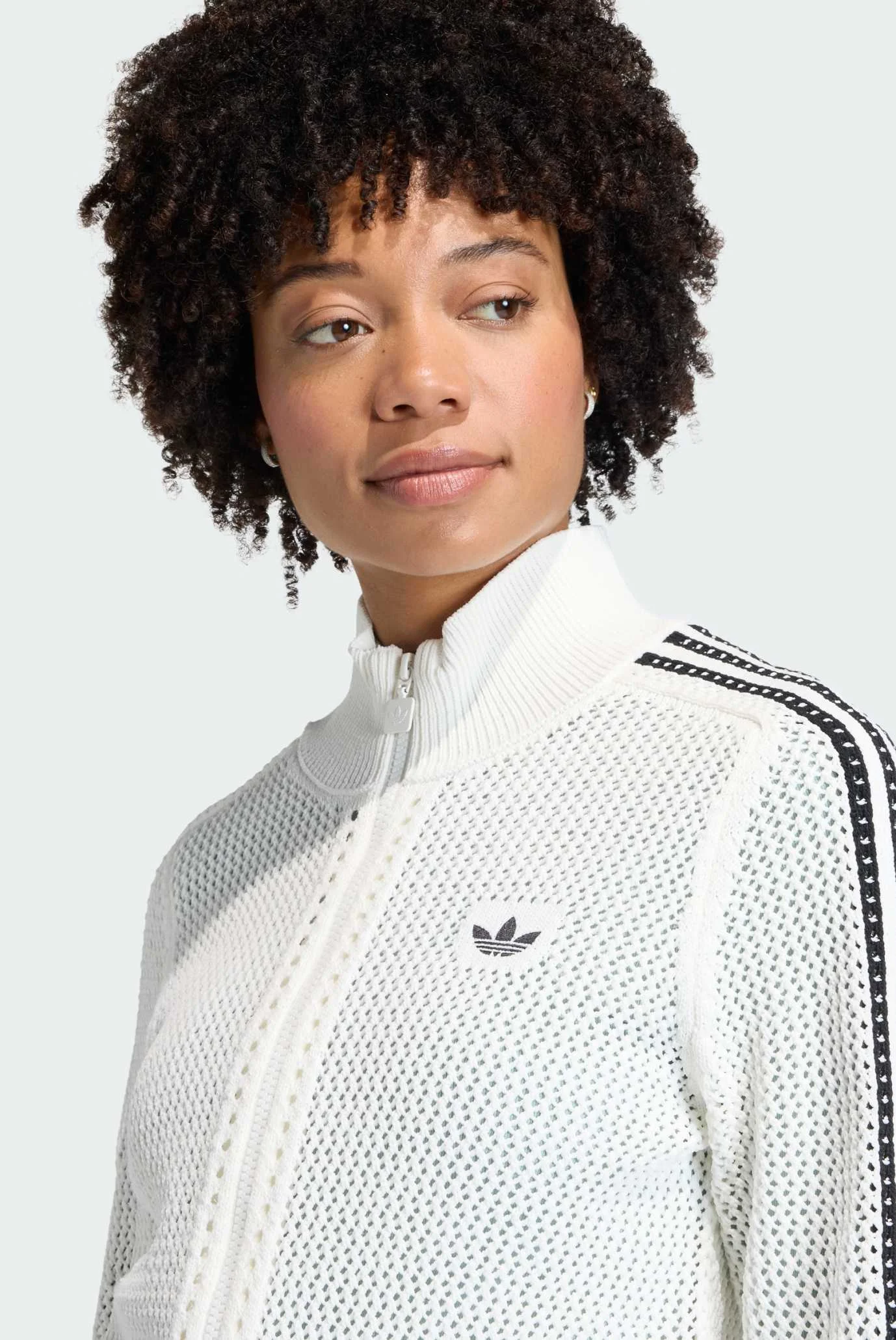 Женская белая спортивная кофта KNITTED CROCHET FIREBIRD adidas