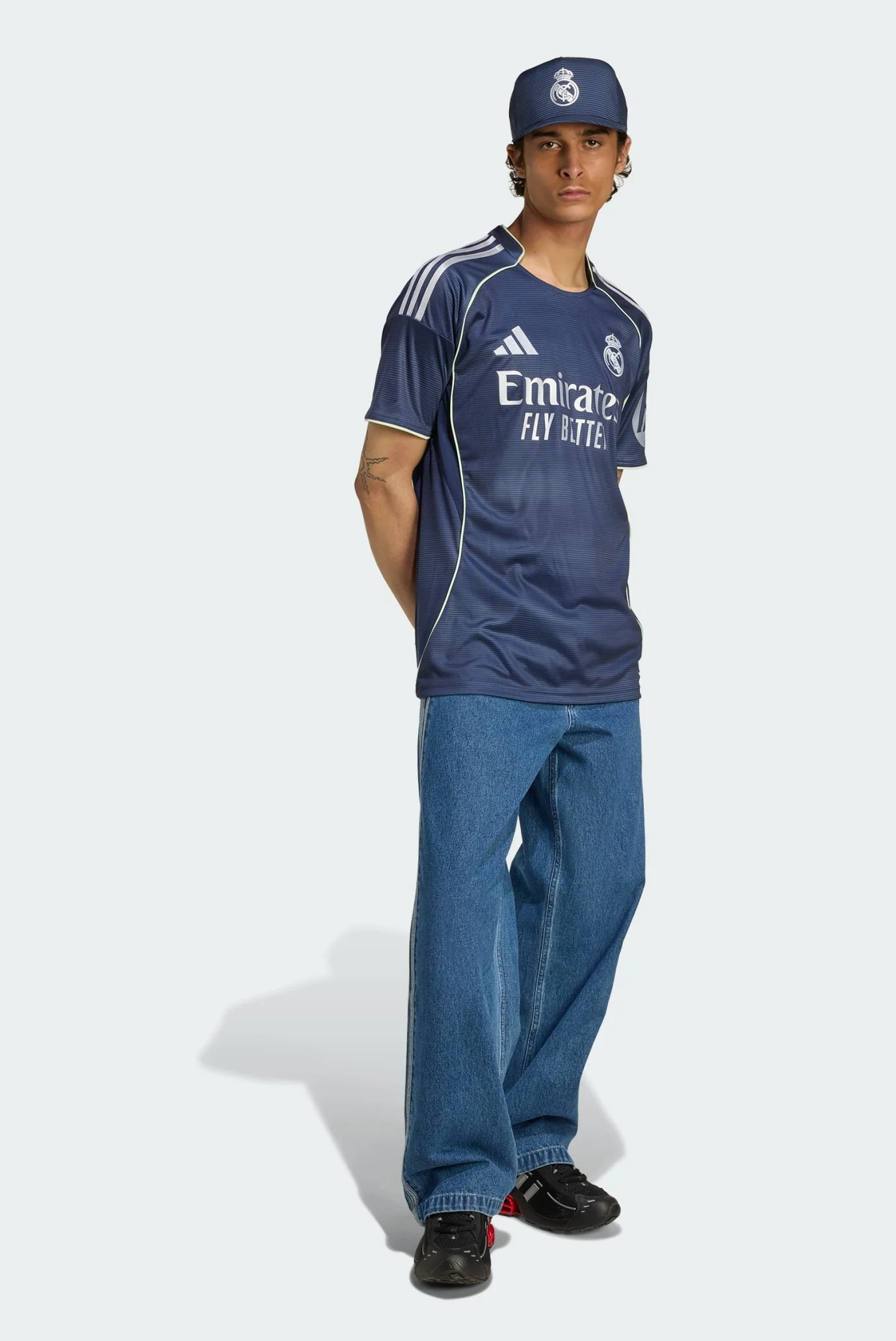 Мужская темно-синяя футболка Real Madrid 25/26 Away adidas JJ4182